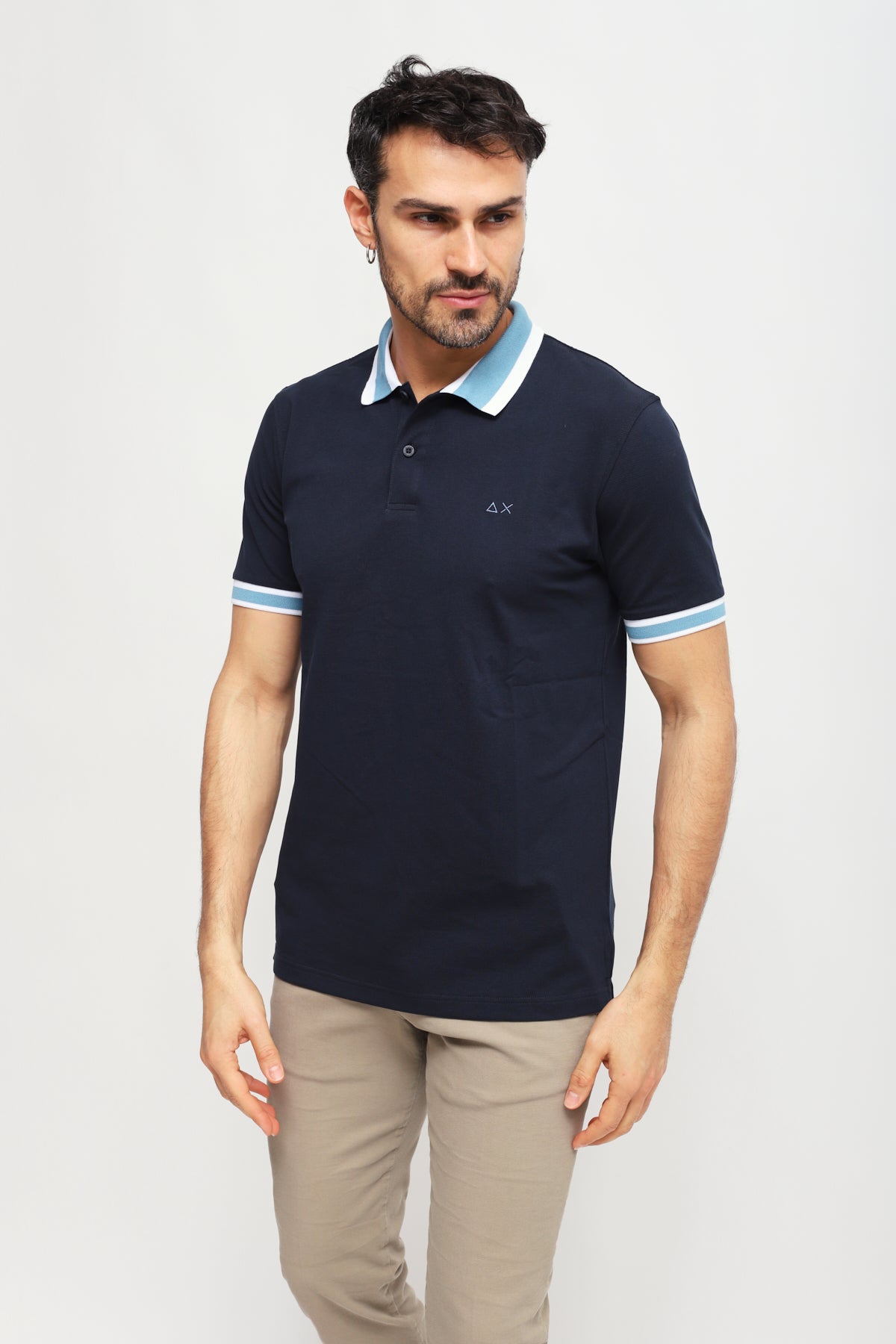 Polo Big Stripes Blu Navy