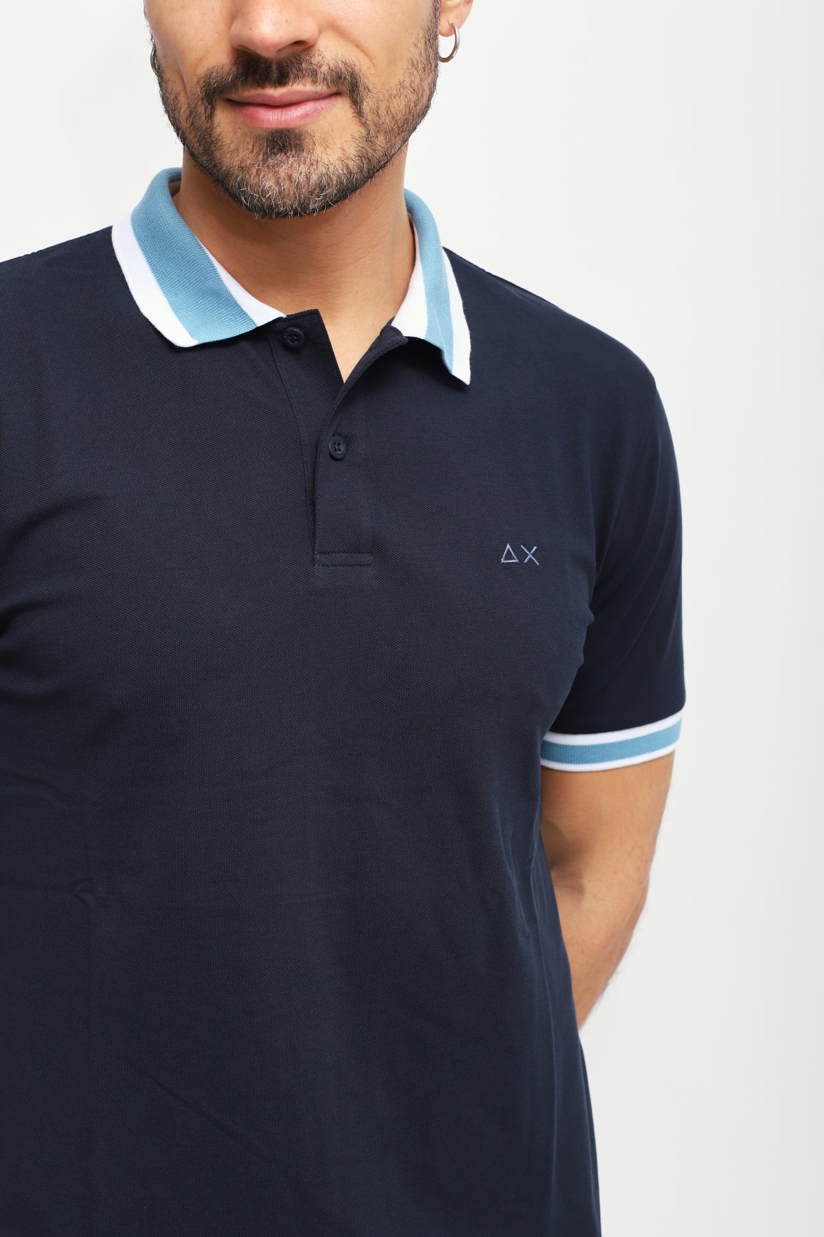 Polo Big Stripes Blu Navy