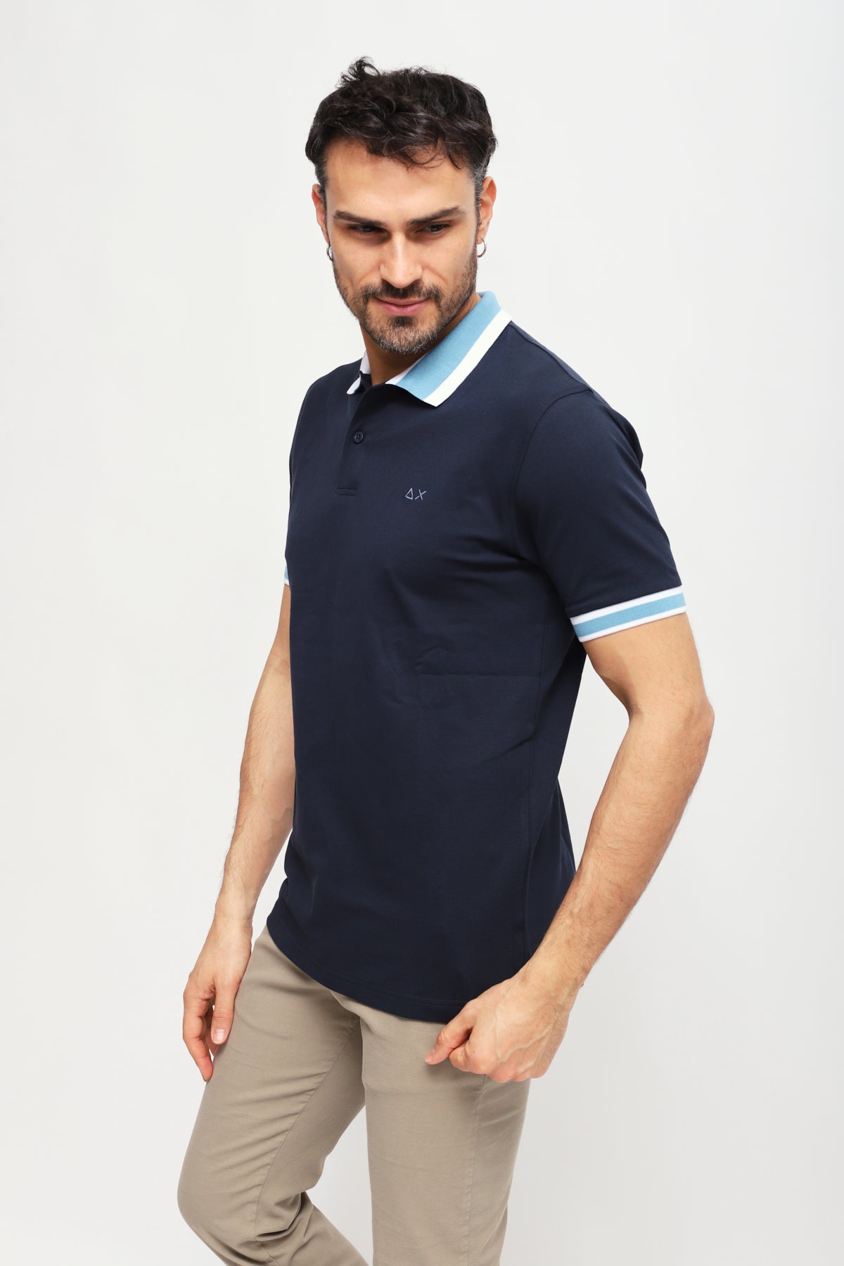 Polo Big Stripes Blu Navy