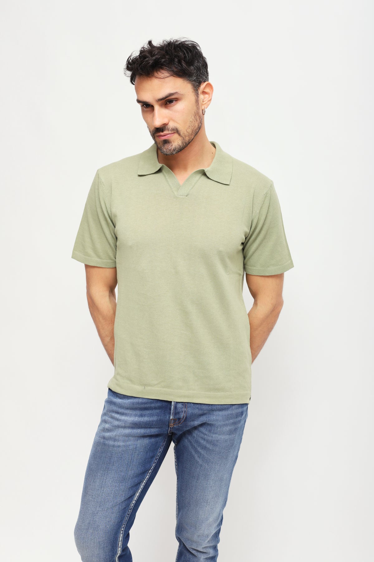 Polo senza bottoni Verde