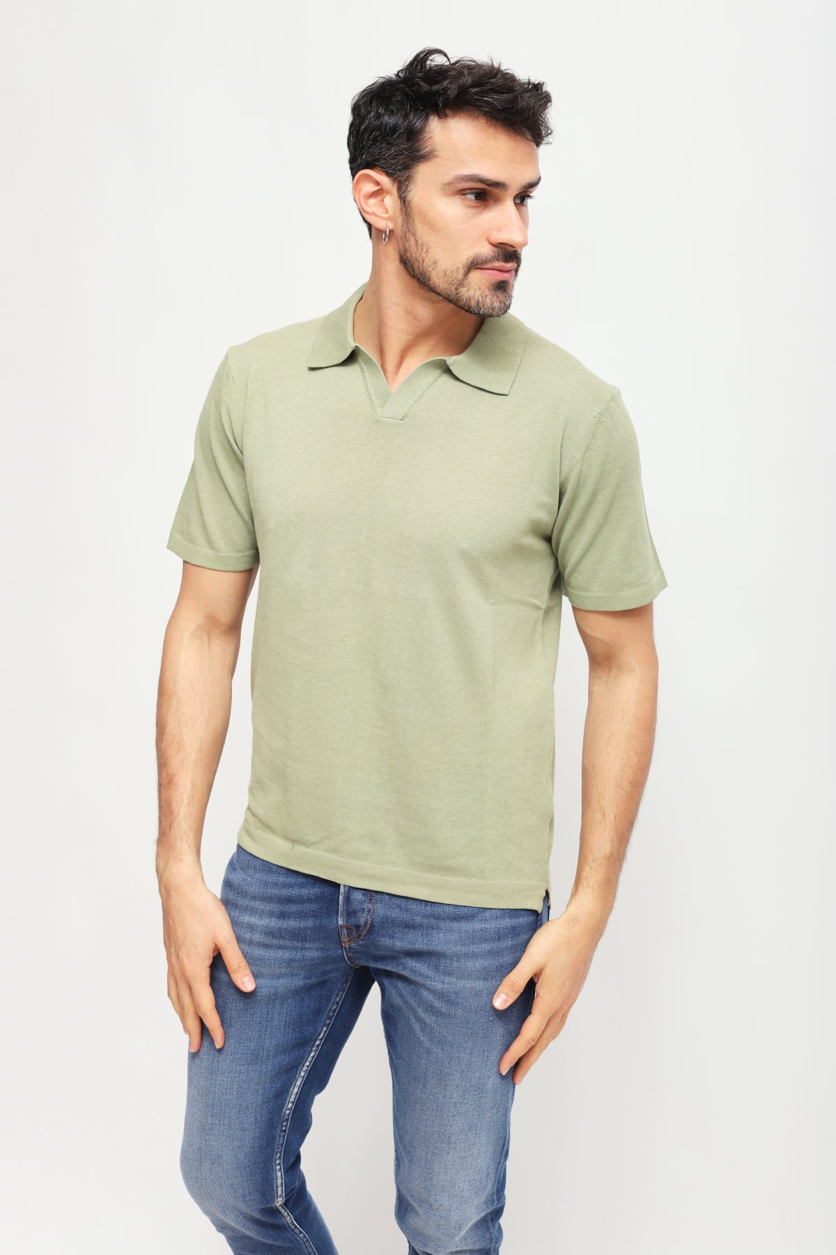 Polo senza bottoni Verde