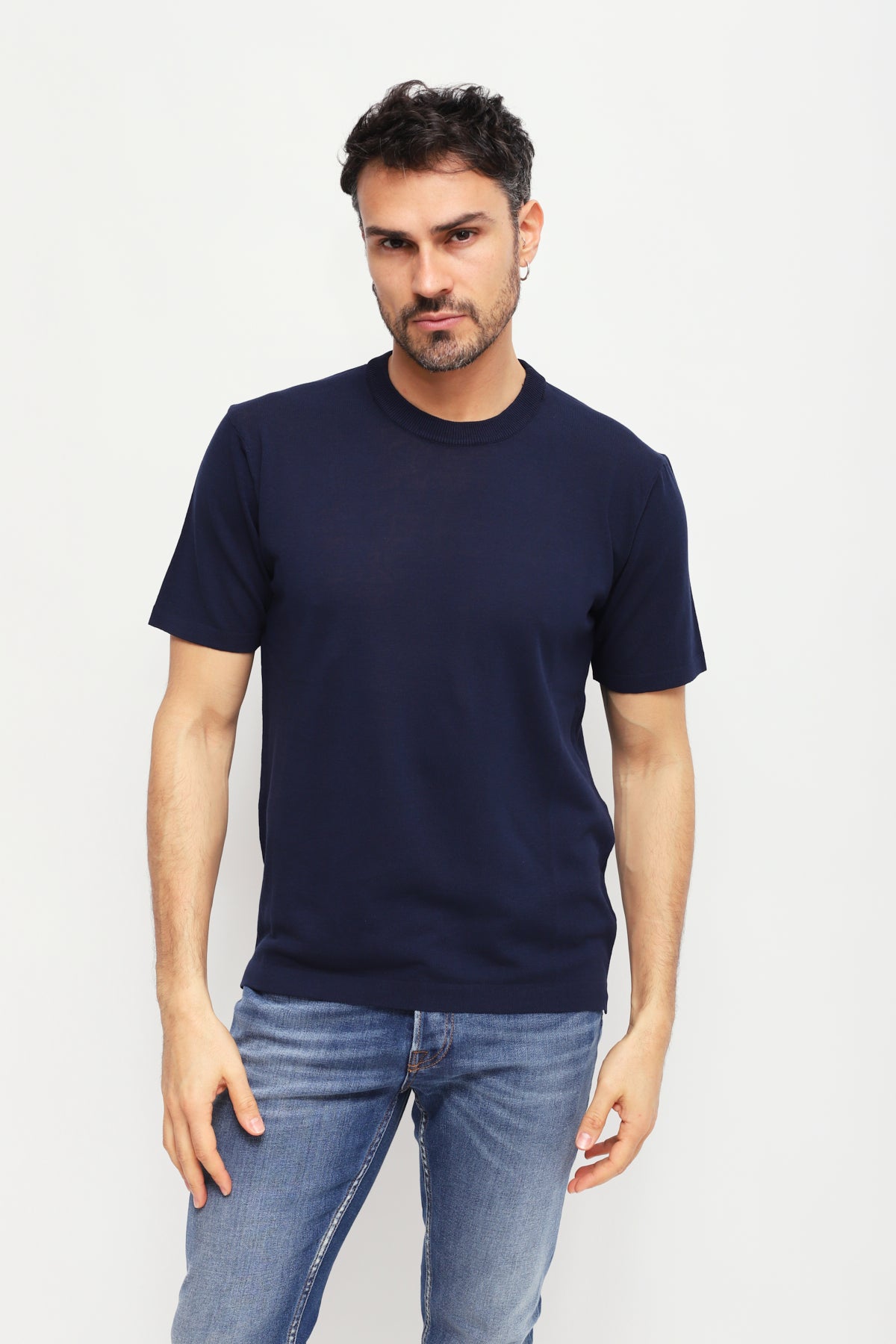 Girocollo manica corta Blu