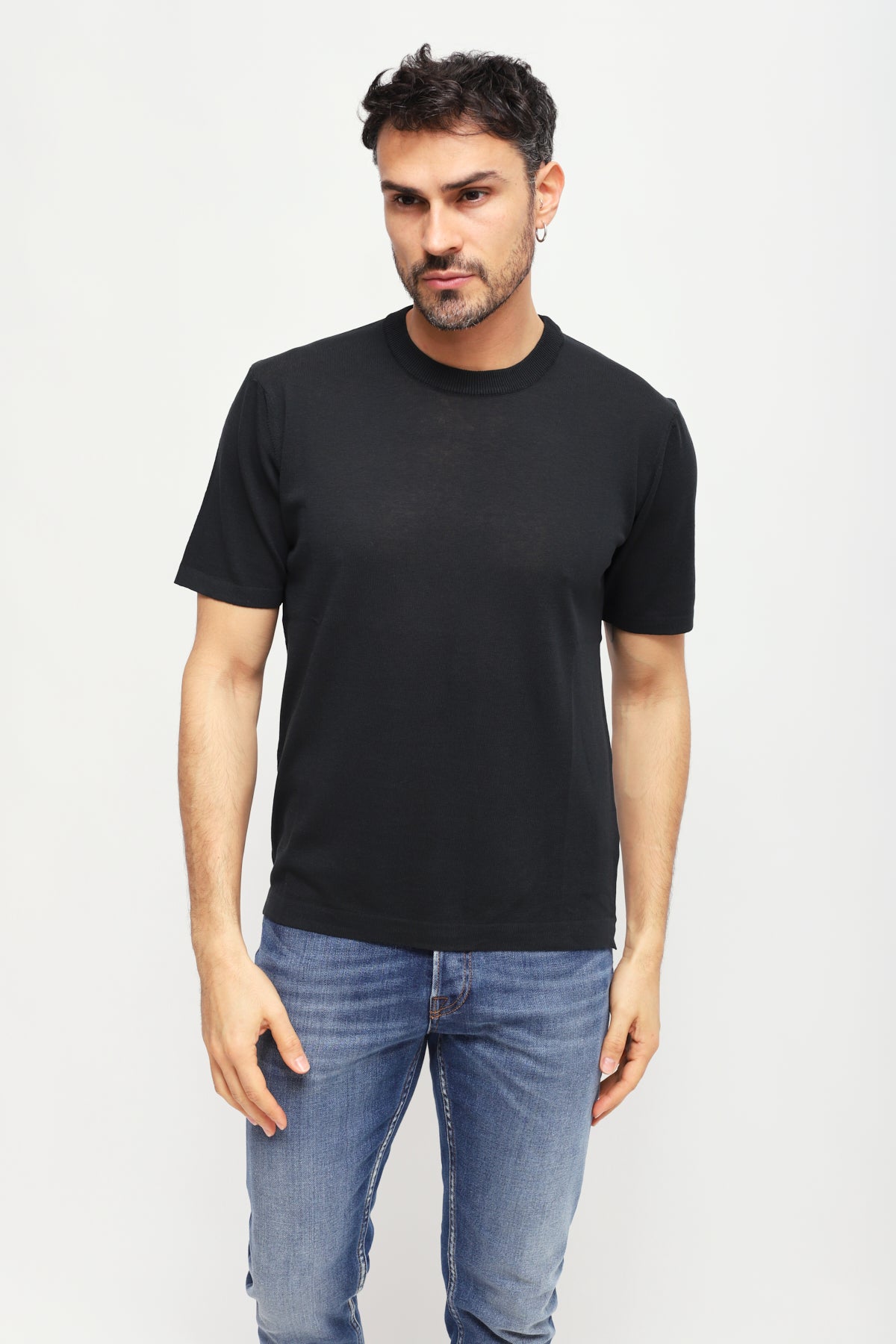 Girocollo manica corta Nero