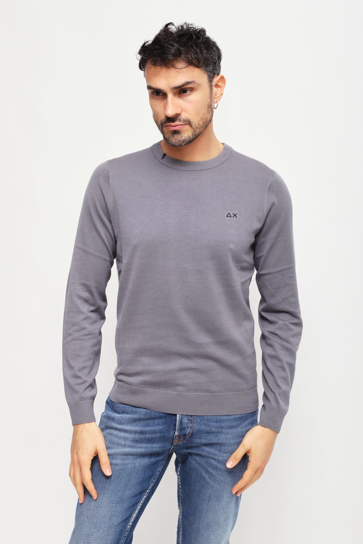 Girocollo Round Solid Grigio
