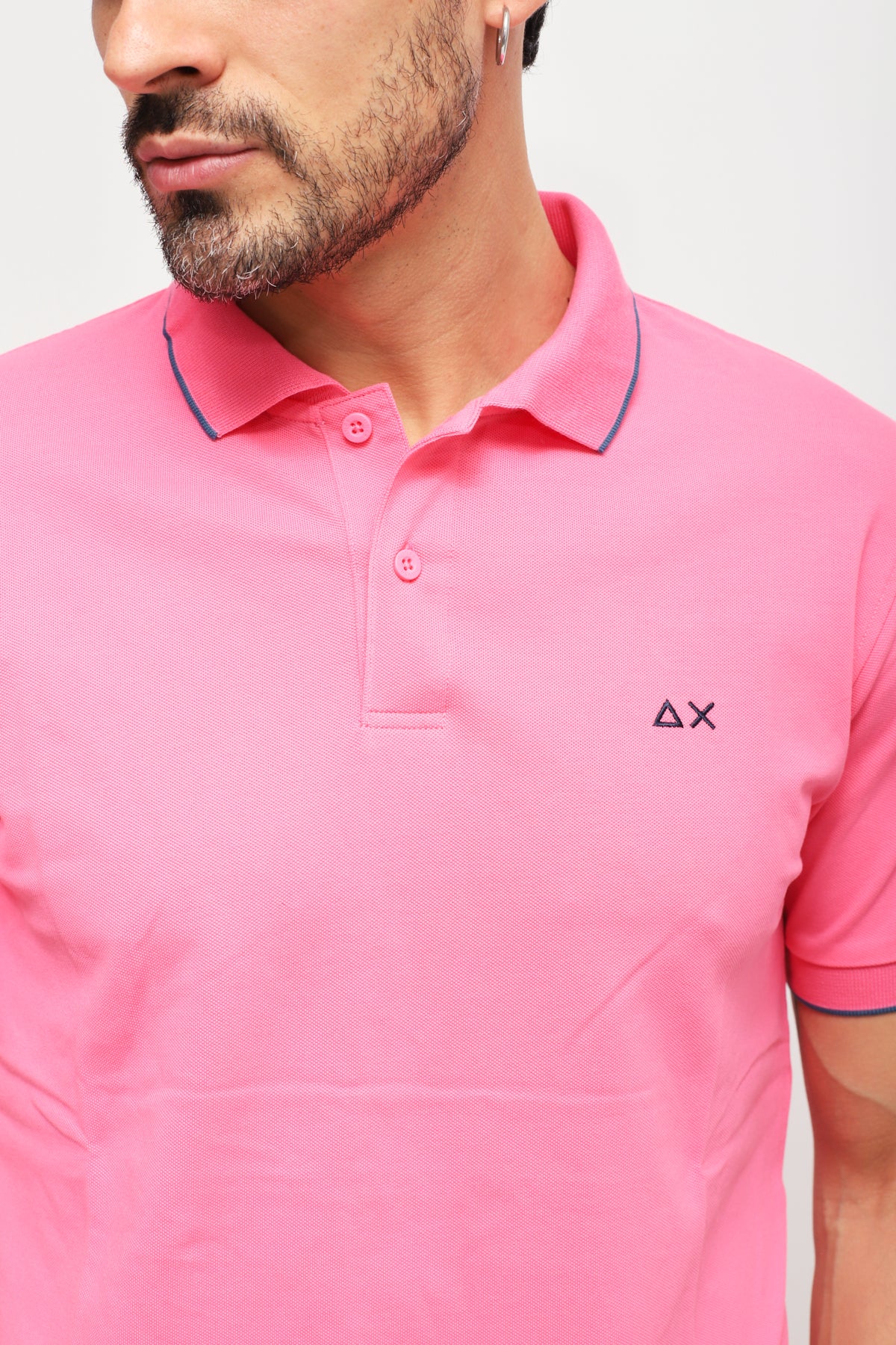 Polo con Ricamo Fuxia