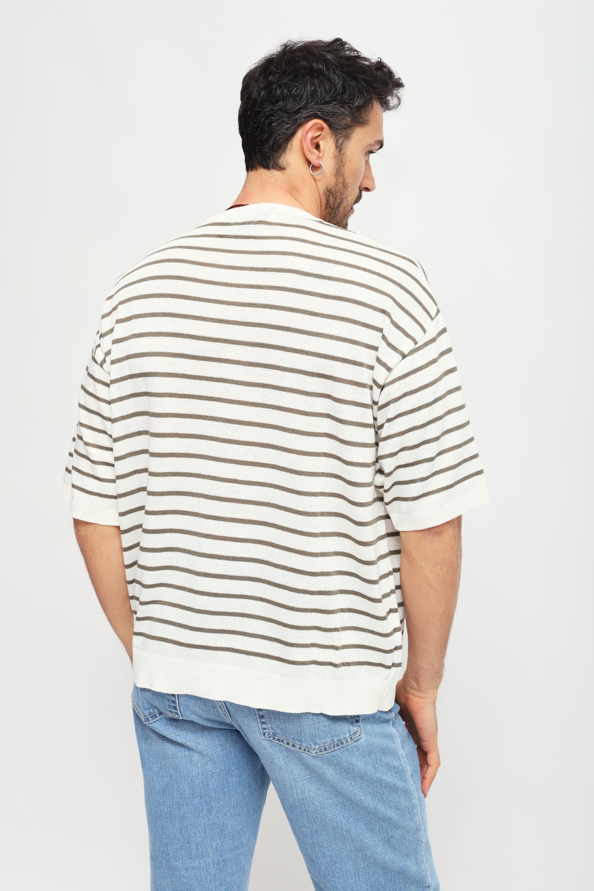 T-shirt a righe Bianco