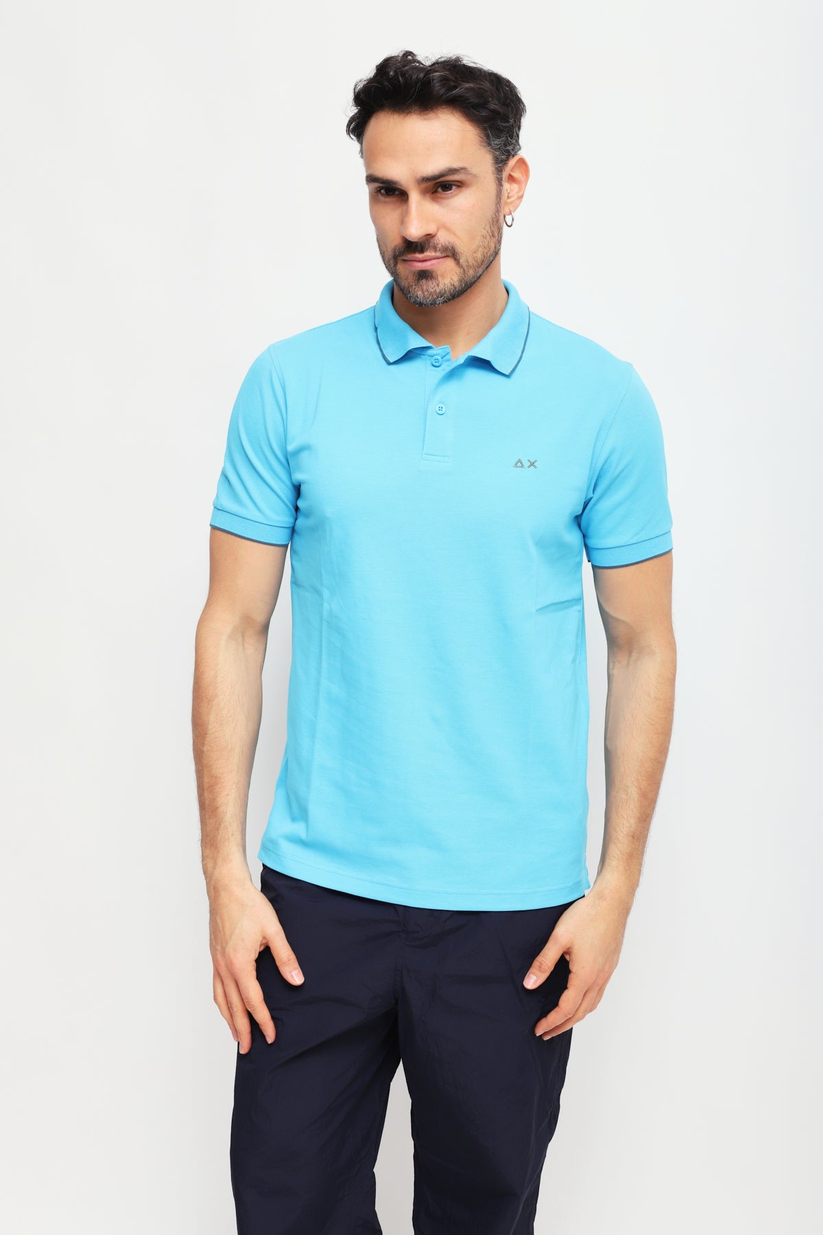 Polo con Ricamo Turchese