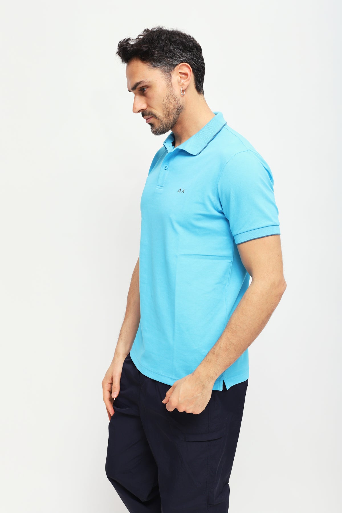 Polo con Ricamo Turchese