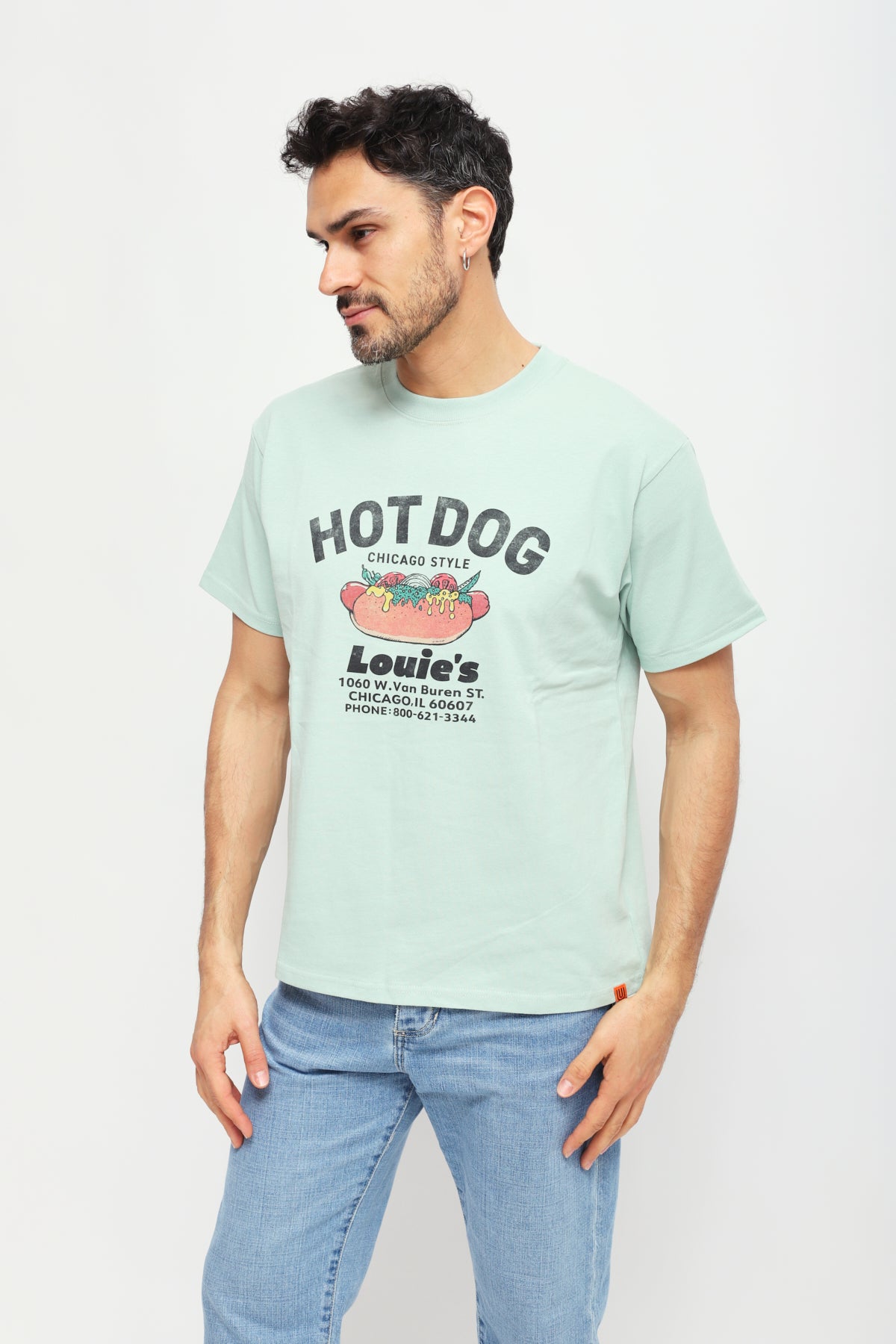 T-shirt Grafica Verde Acqua