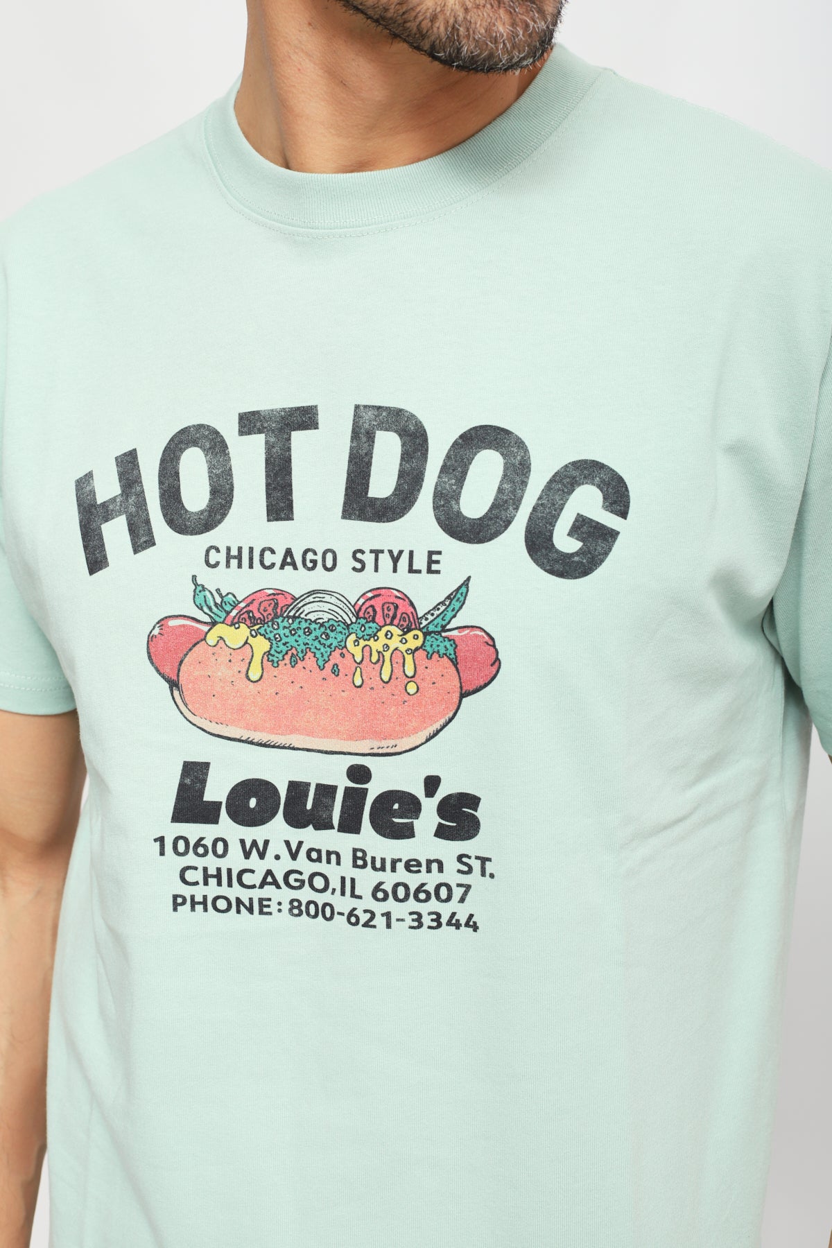 T-shirt Grafica Verde Acqua