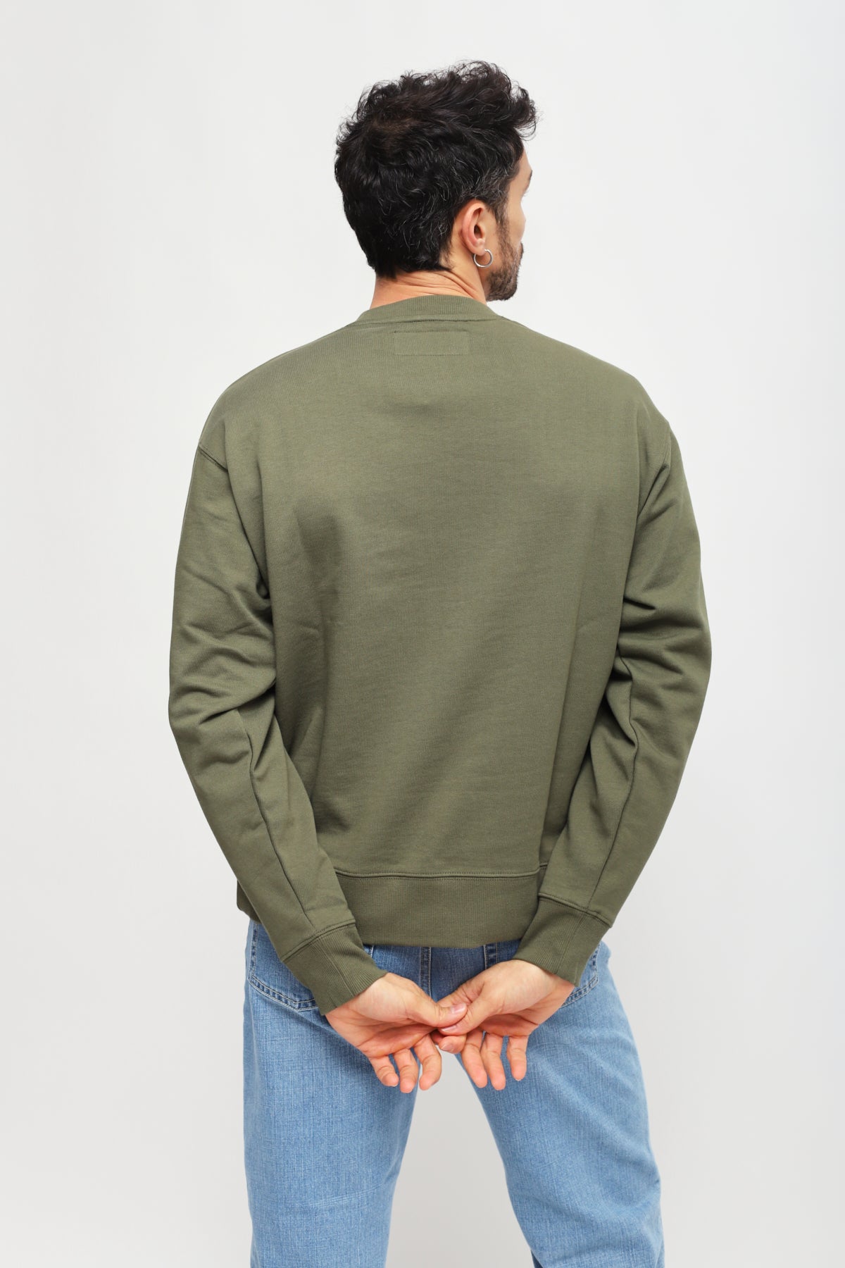 Felpa con stampa Verde