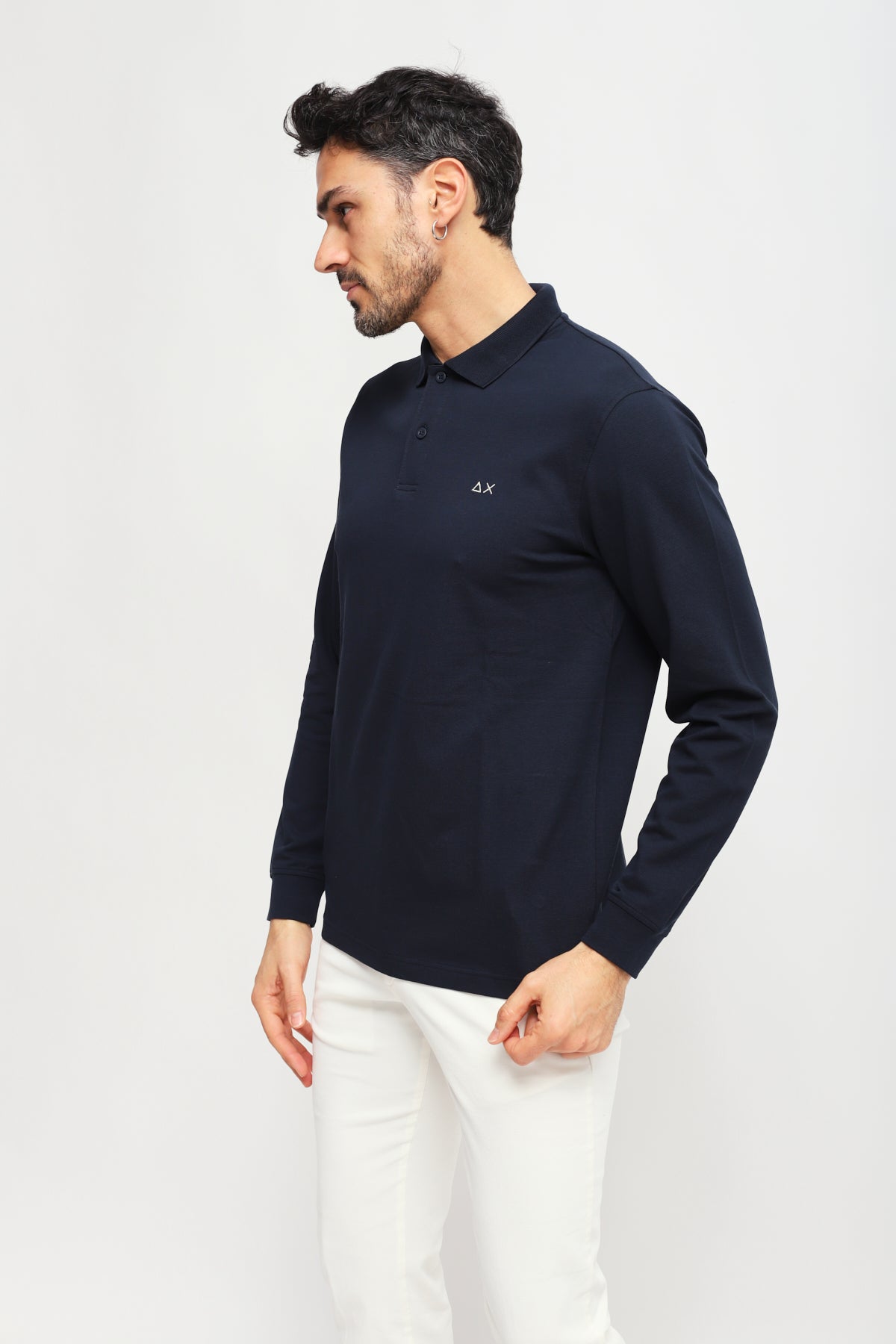 Polo a maniche lunghe Blu Navy