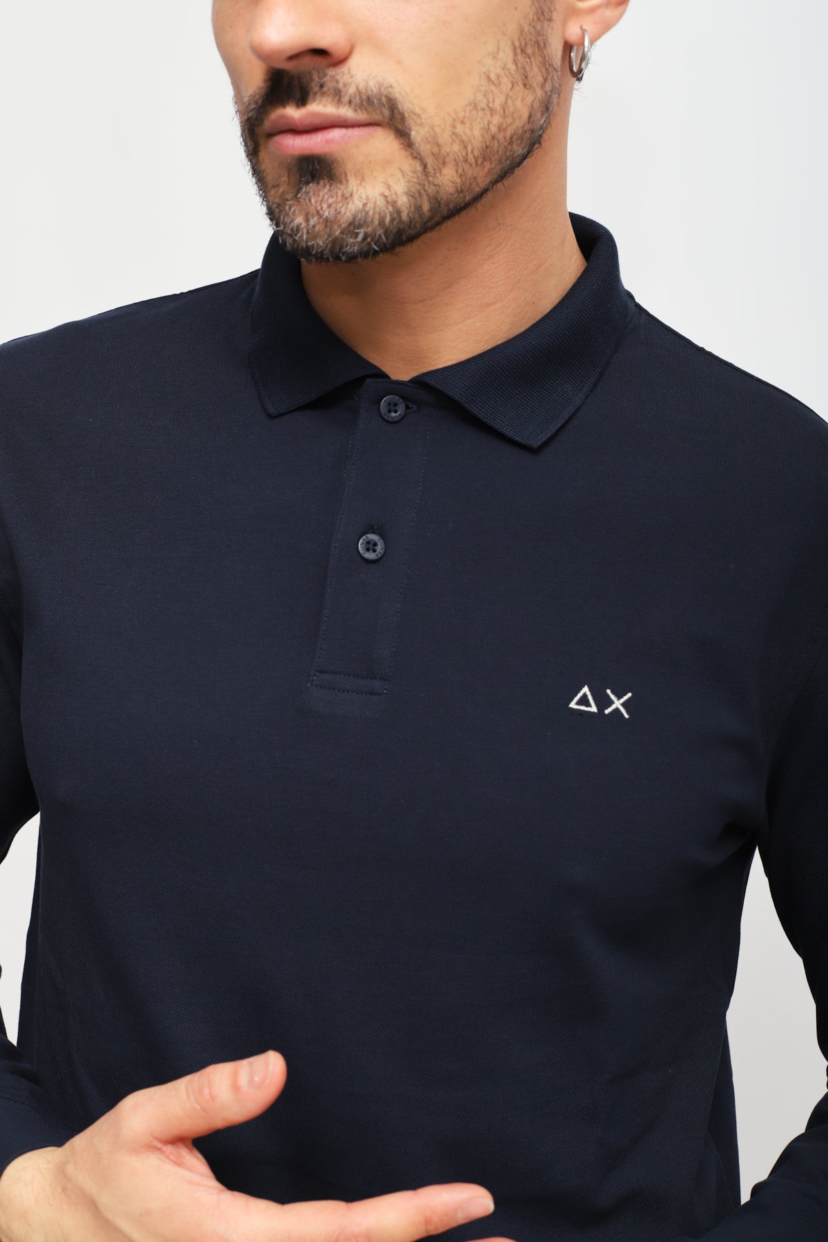Polo a maniche lunghe Blu Navy