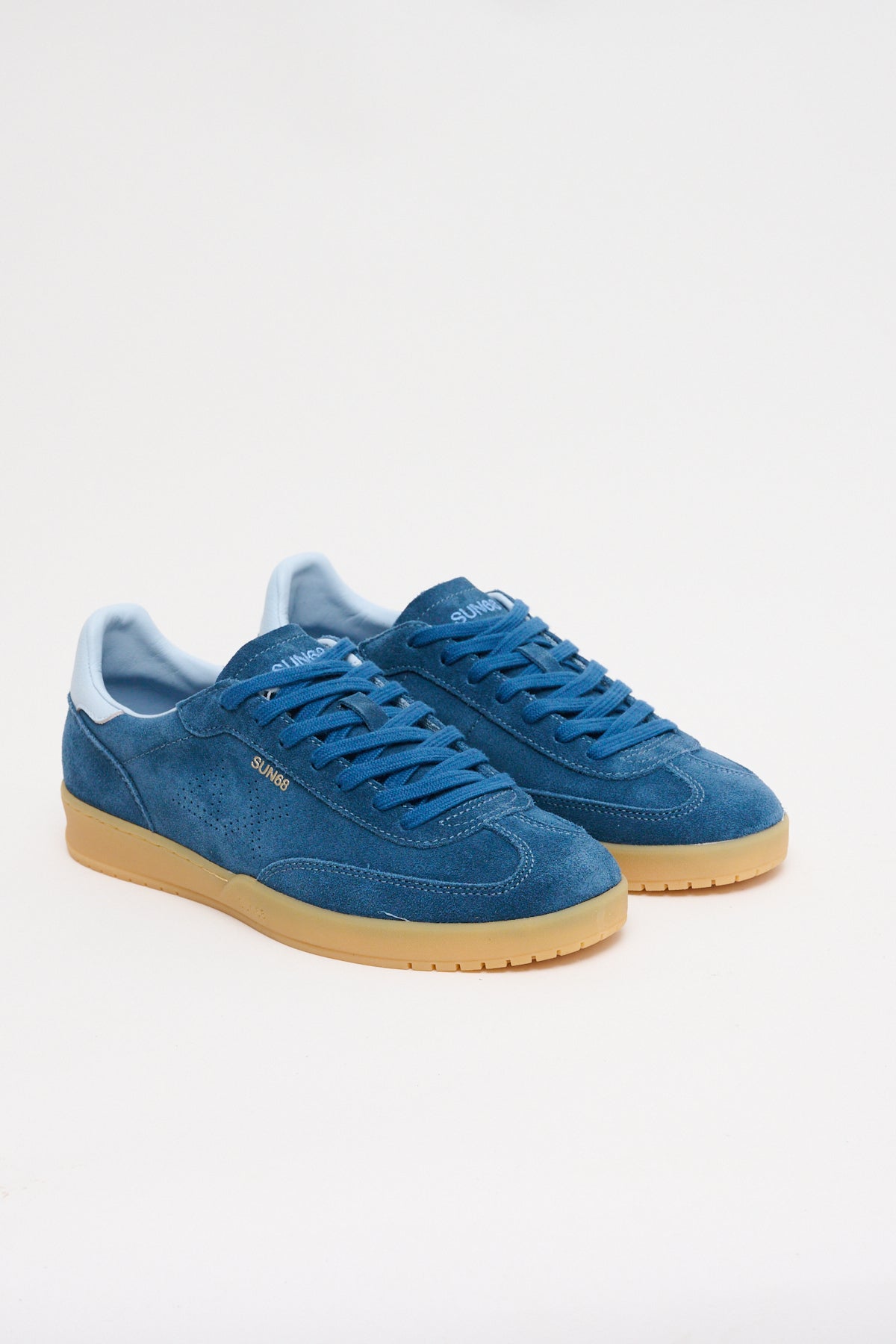 Sneakers California Sun Suede Blu Avio