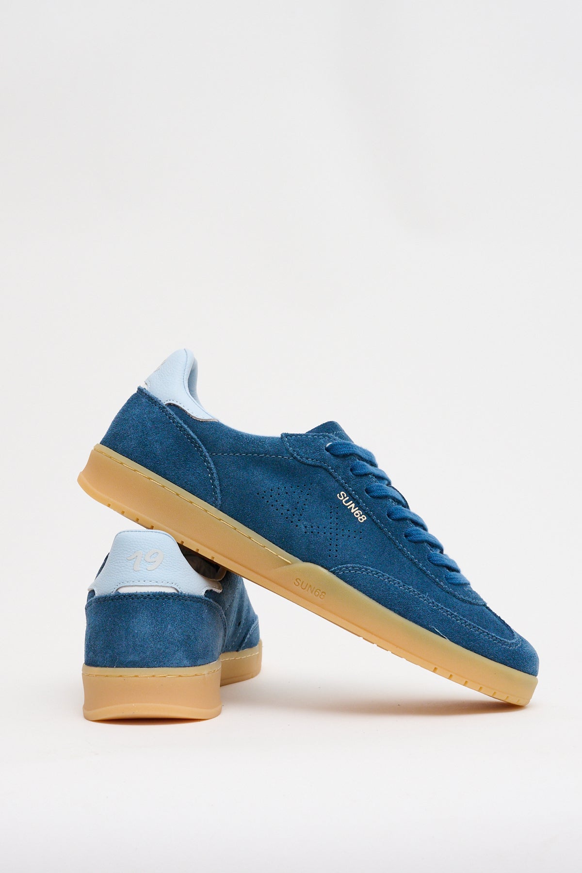 Sneakers California Sun Suede Blu Avio