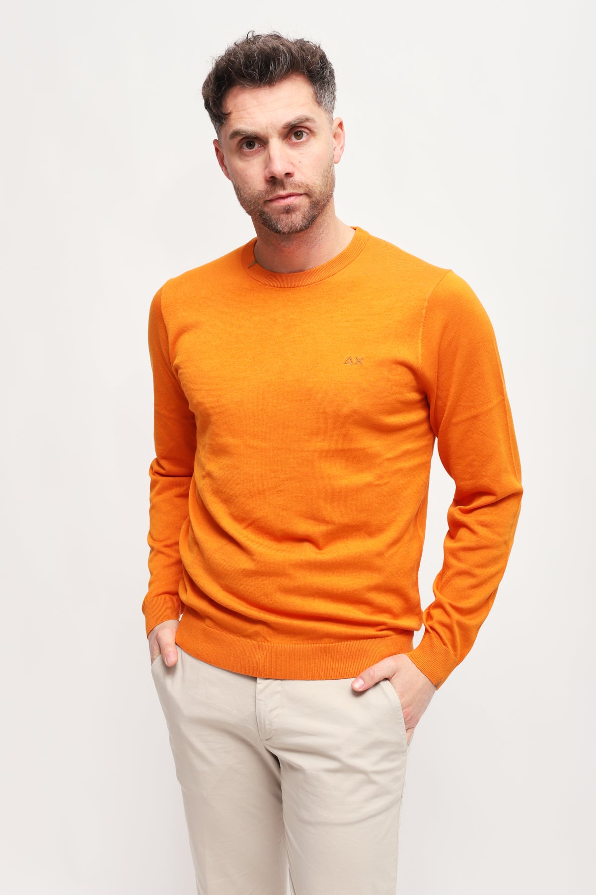 Girocollo Round Solid Arancione