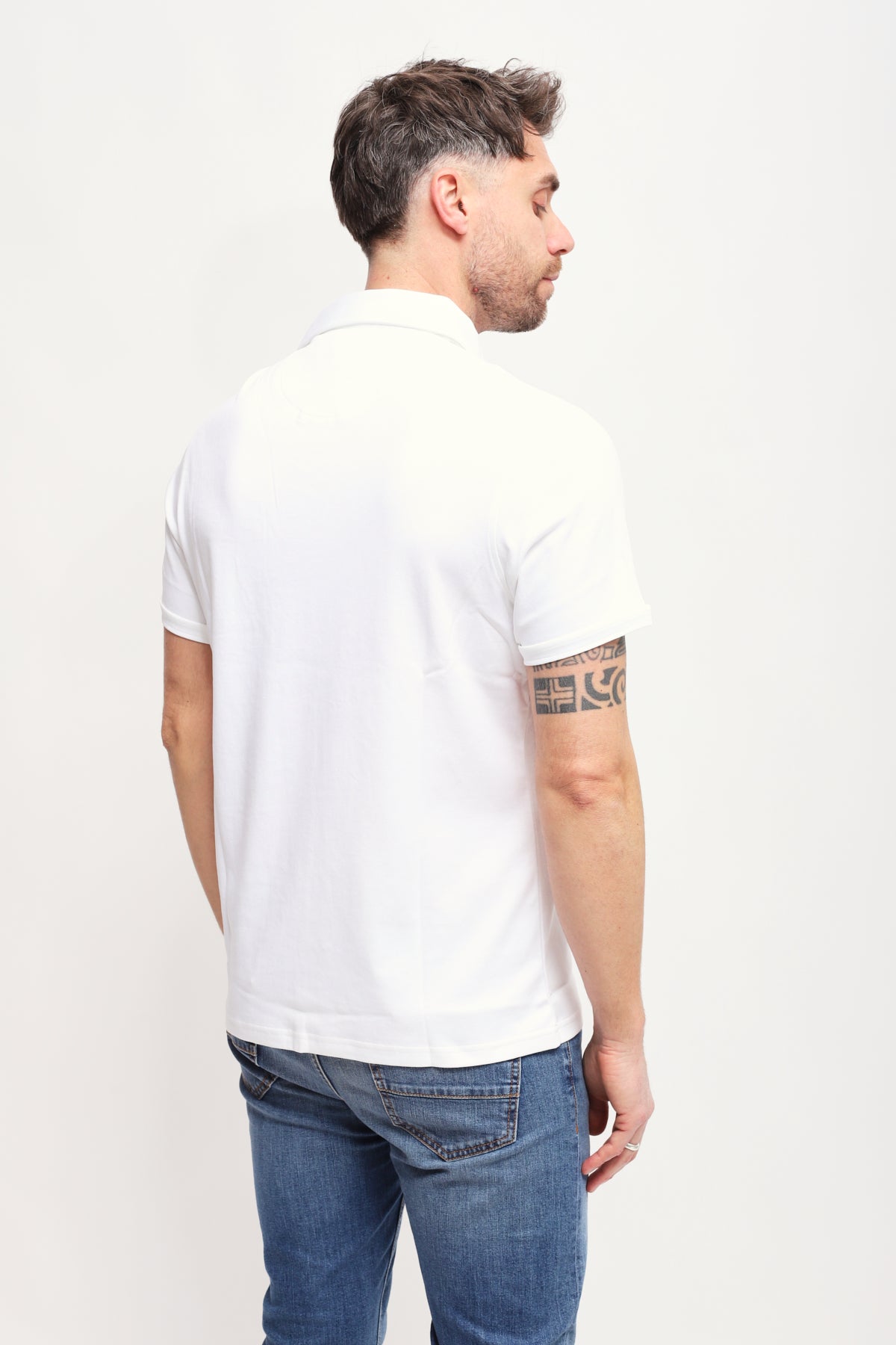 Polo Corpatch Bianco