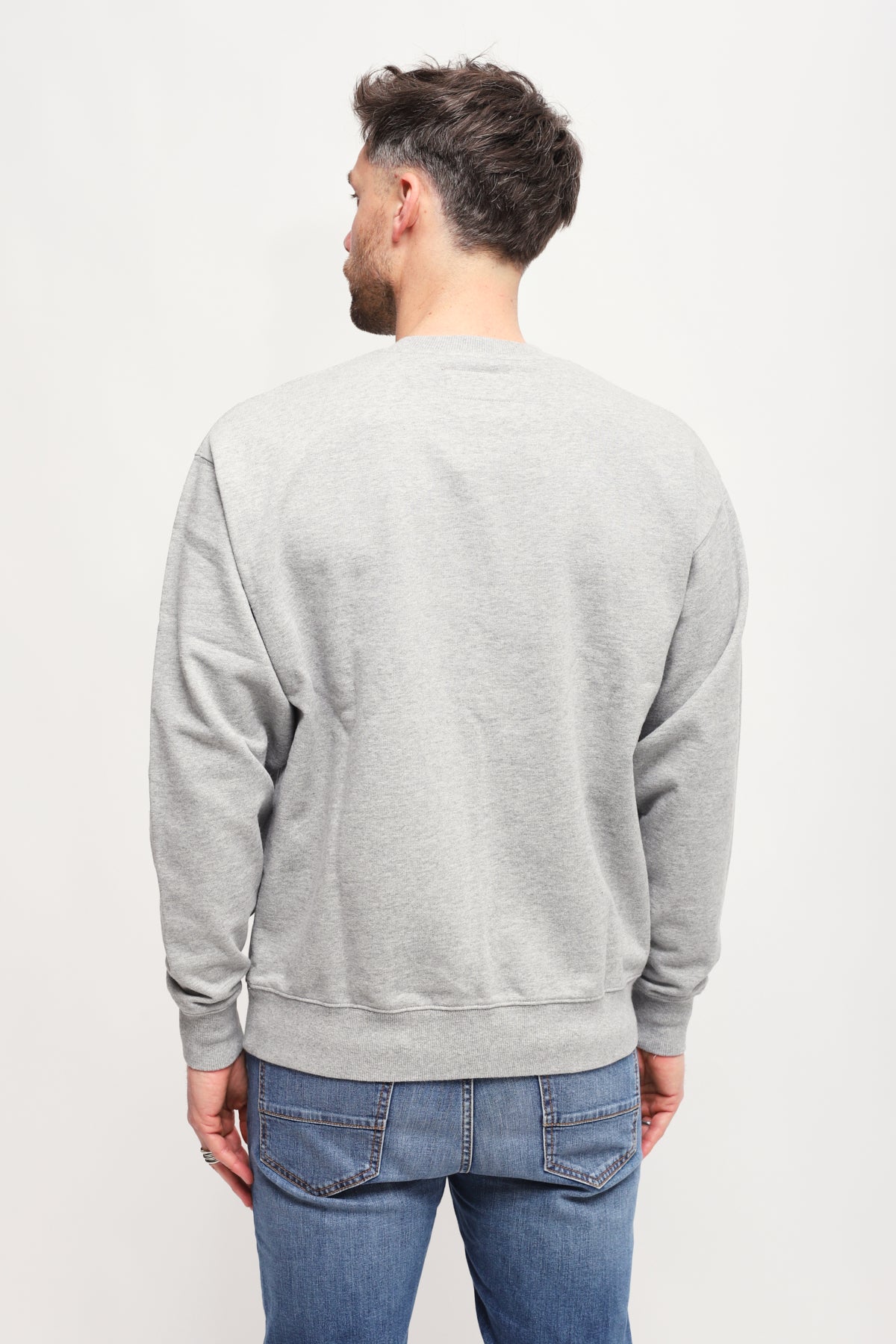 Felpa con stampa Grigio