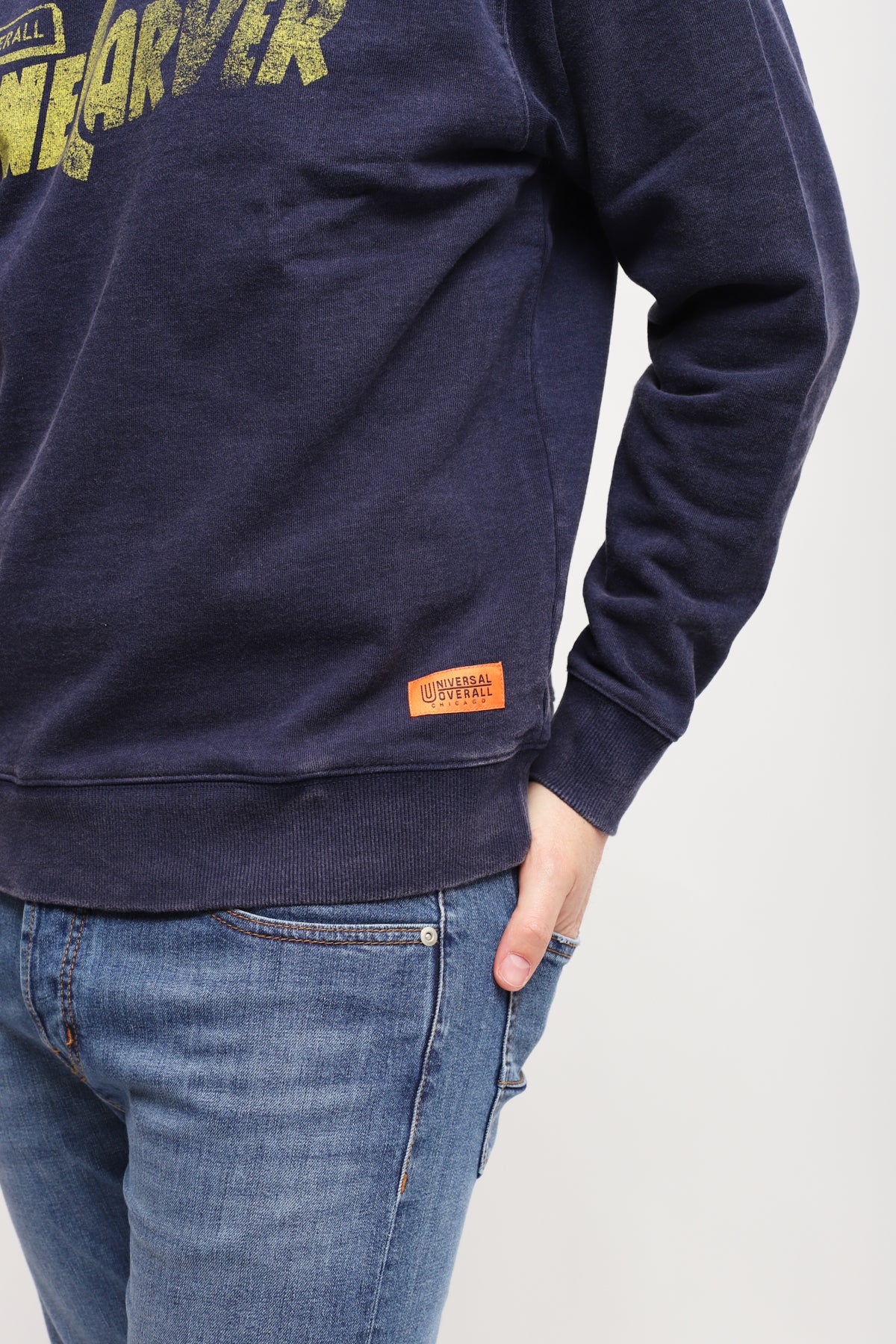 Felpa con stampa Blu Navy