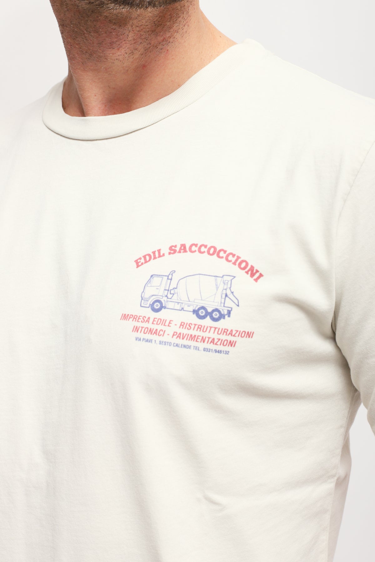 T-shirt con stampa Beige