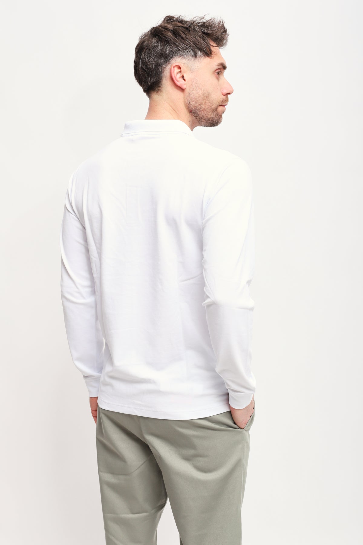 Polo a maniche lunghe Bianco