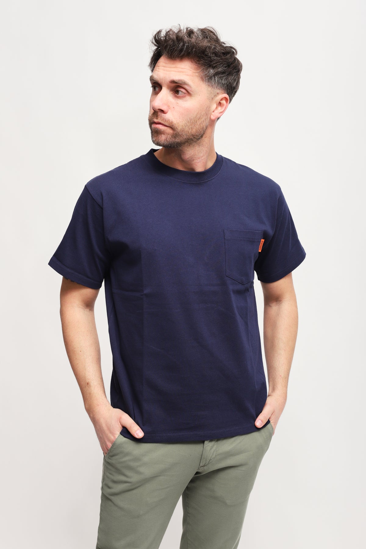 T-shirt con logo sul retro Blu