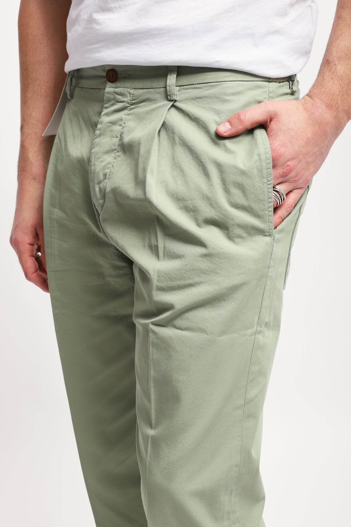 Pantalone Tela Cruda Campbell Verde