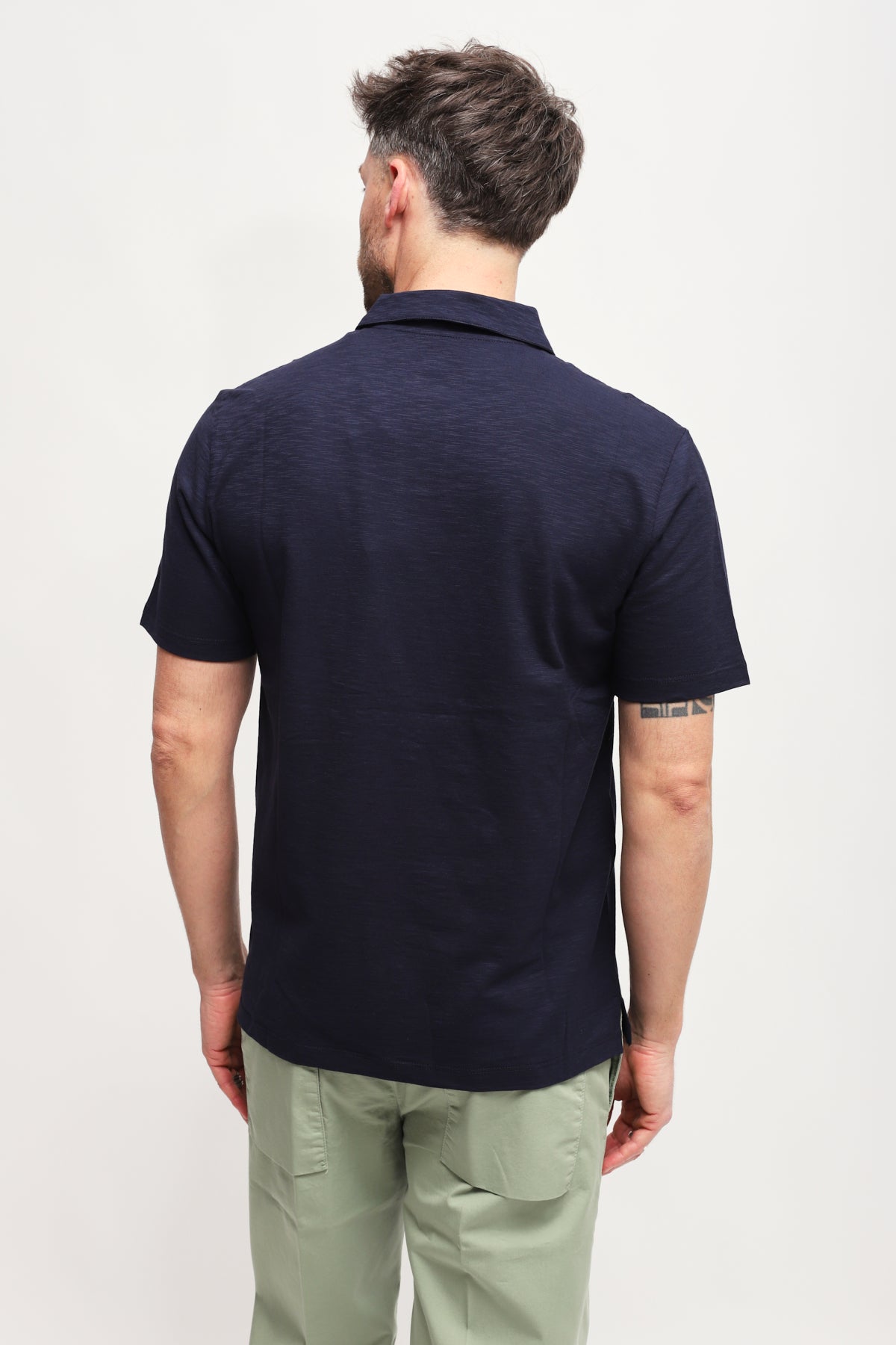 Polo senza bottoni Blu