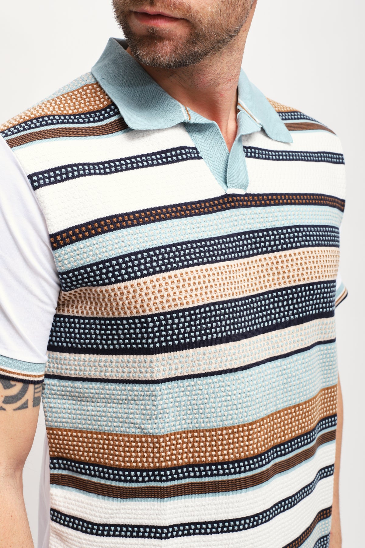 Polo a righe Multicolore