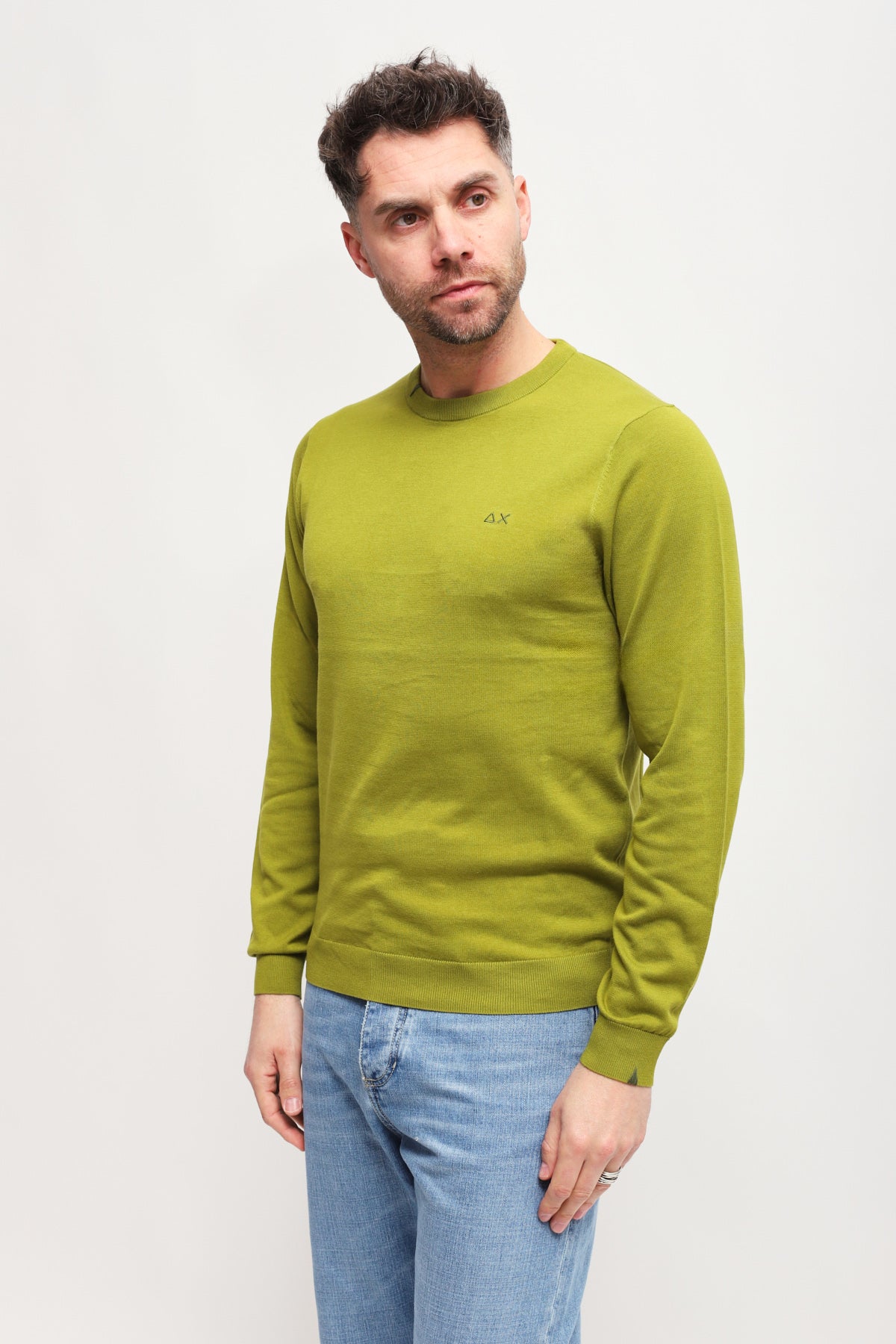 Girocollo Round Solid Verde Oliva