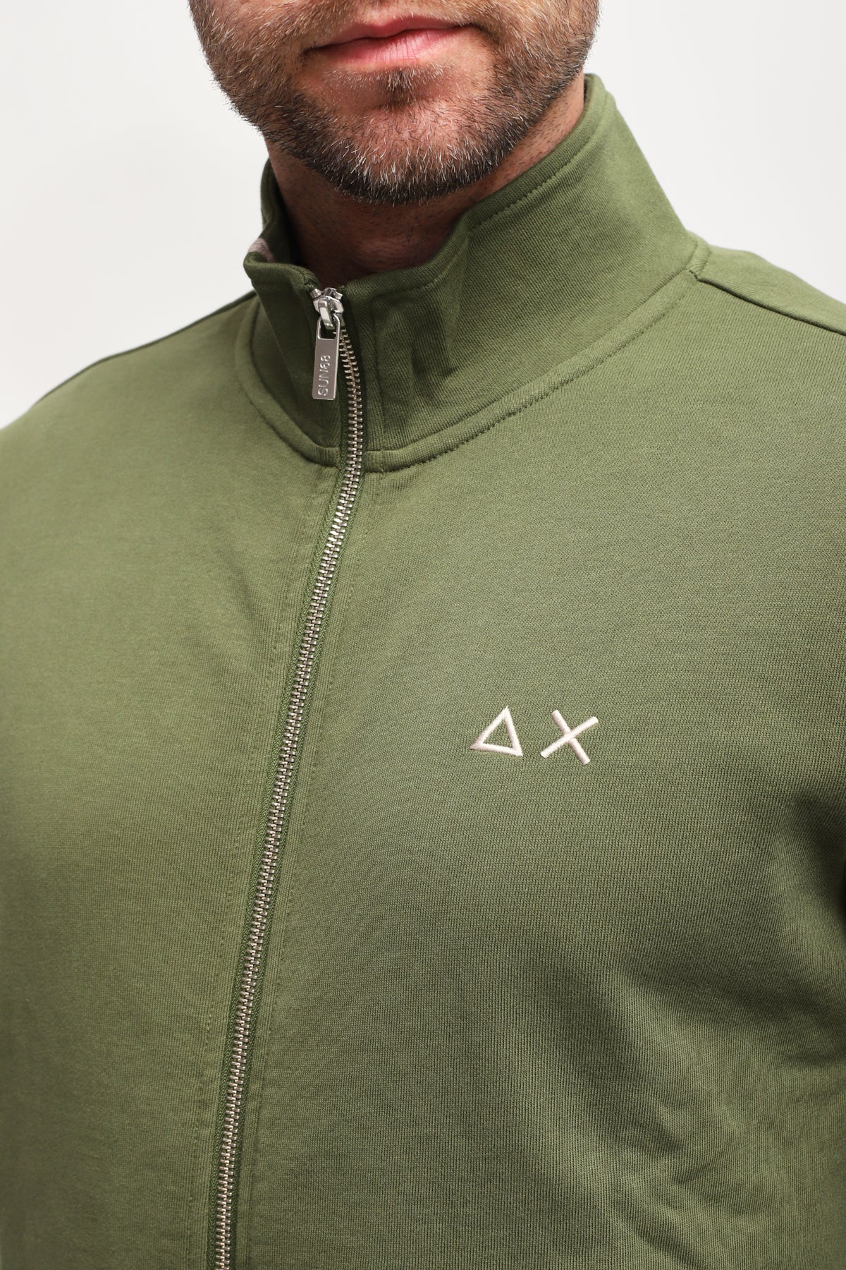 Felpa Full Zip Verde