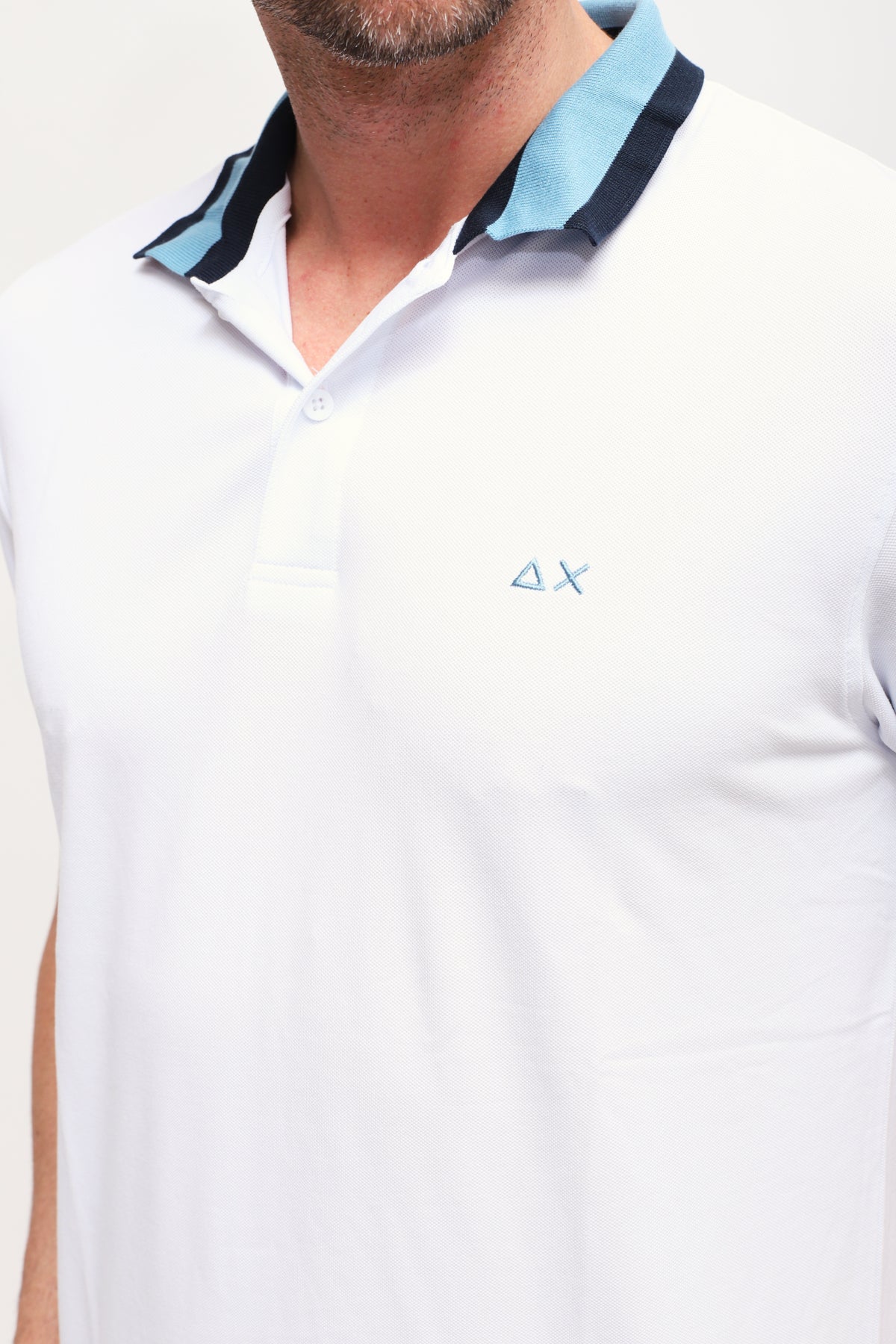 SUN68  Polo Big Stripes Bianco