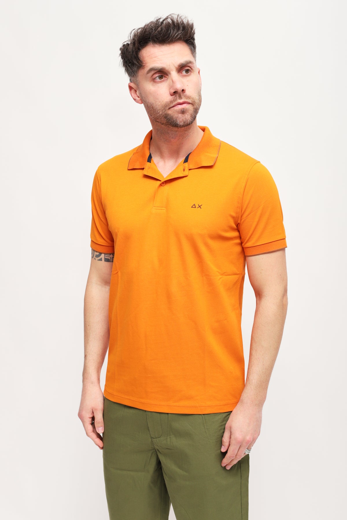 Polo con Ricamo Arancione