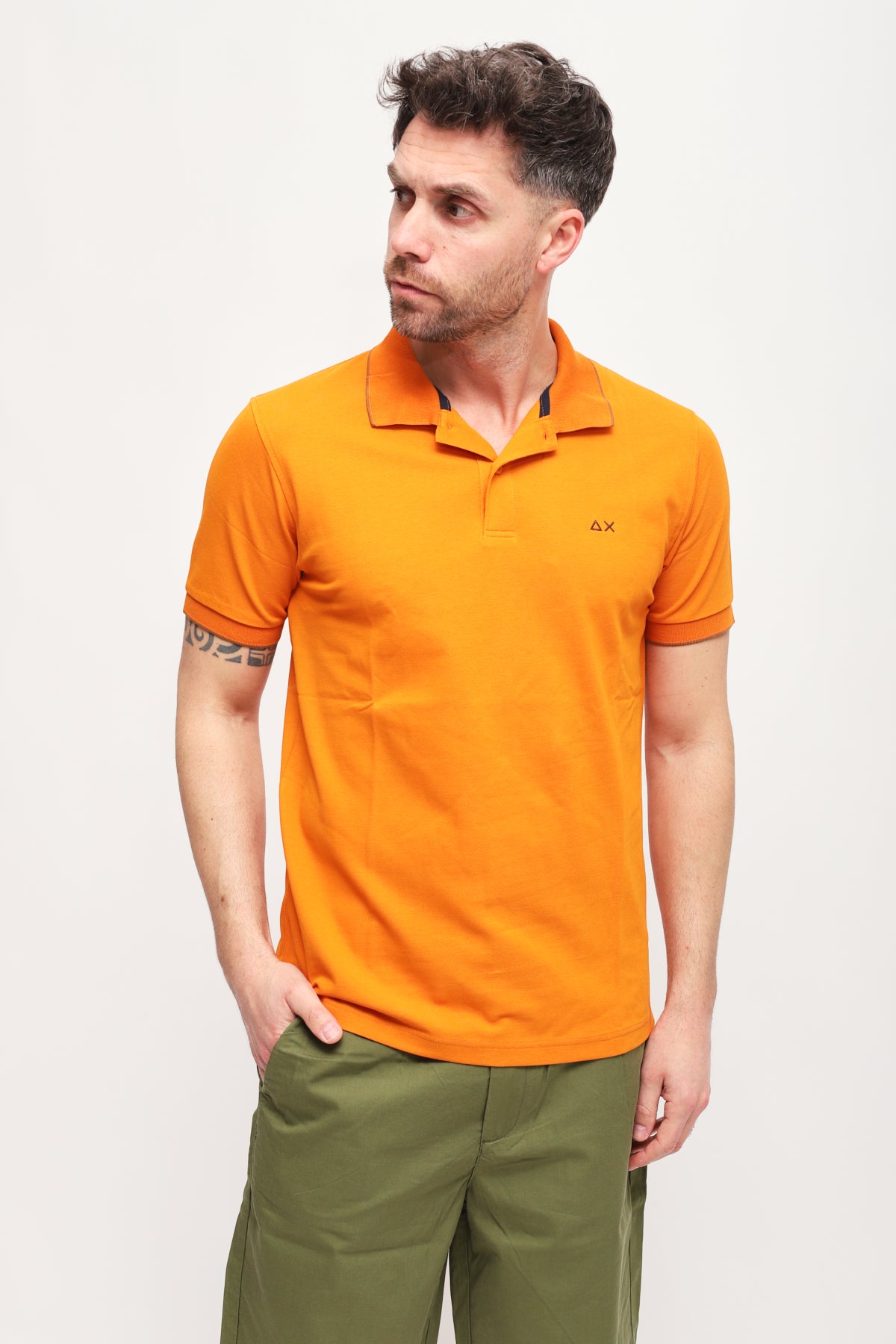 Polo con Ricamo Arancione