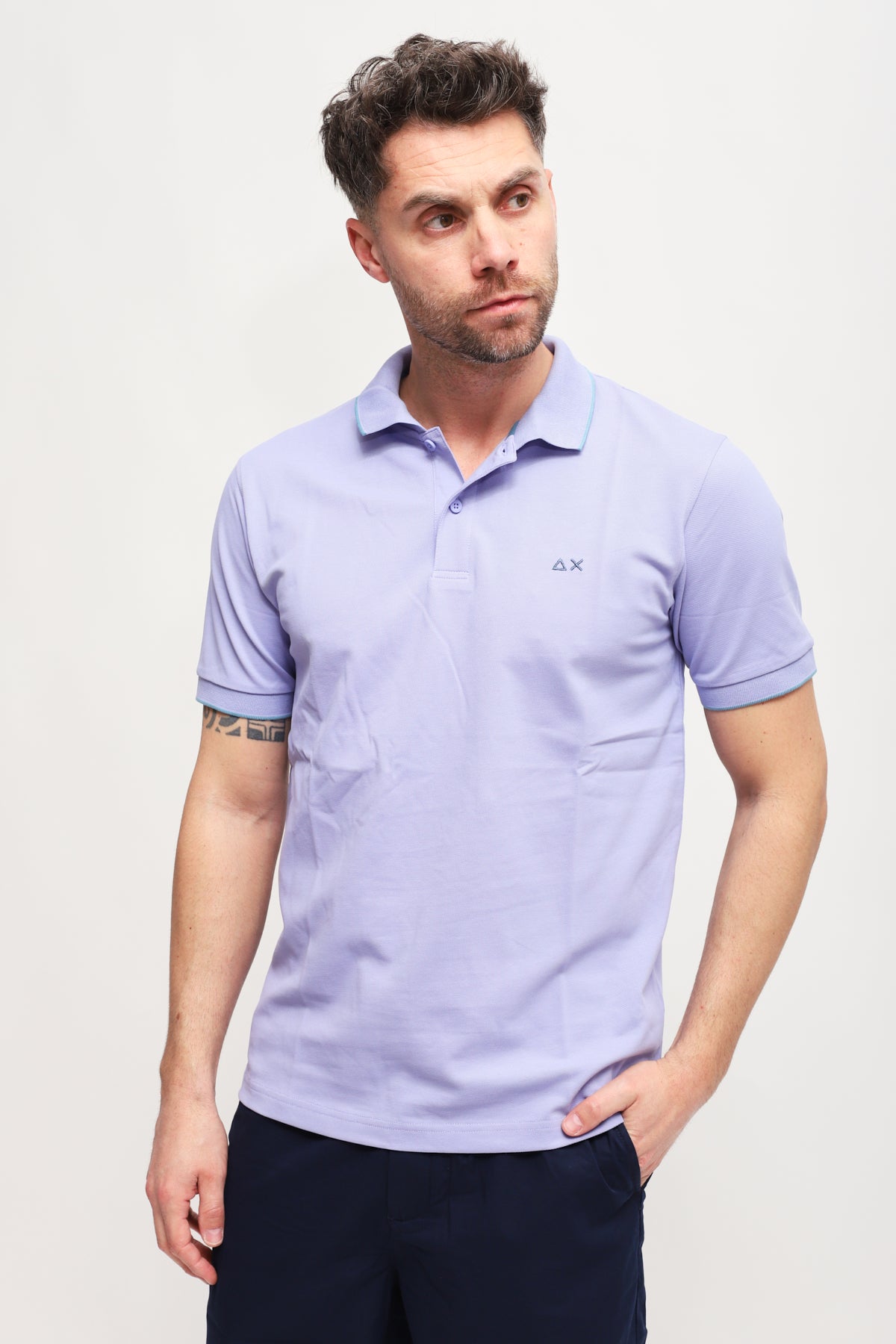 Polo con Ricamo Lilla