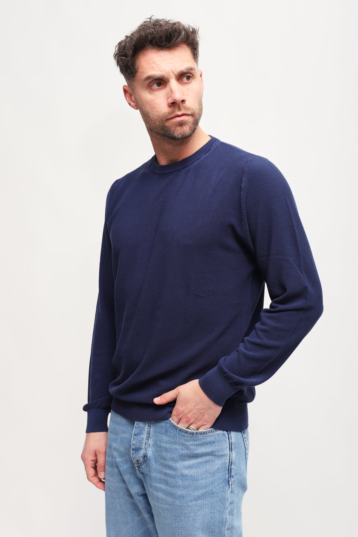 Girocollo manica lunga Blu