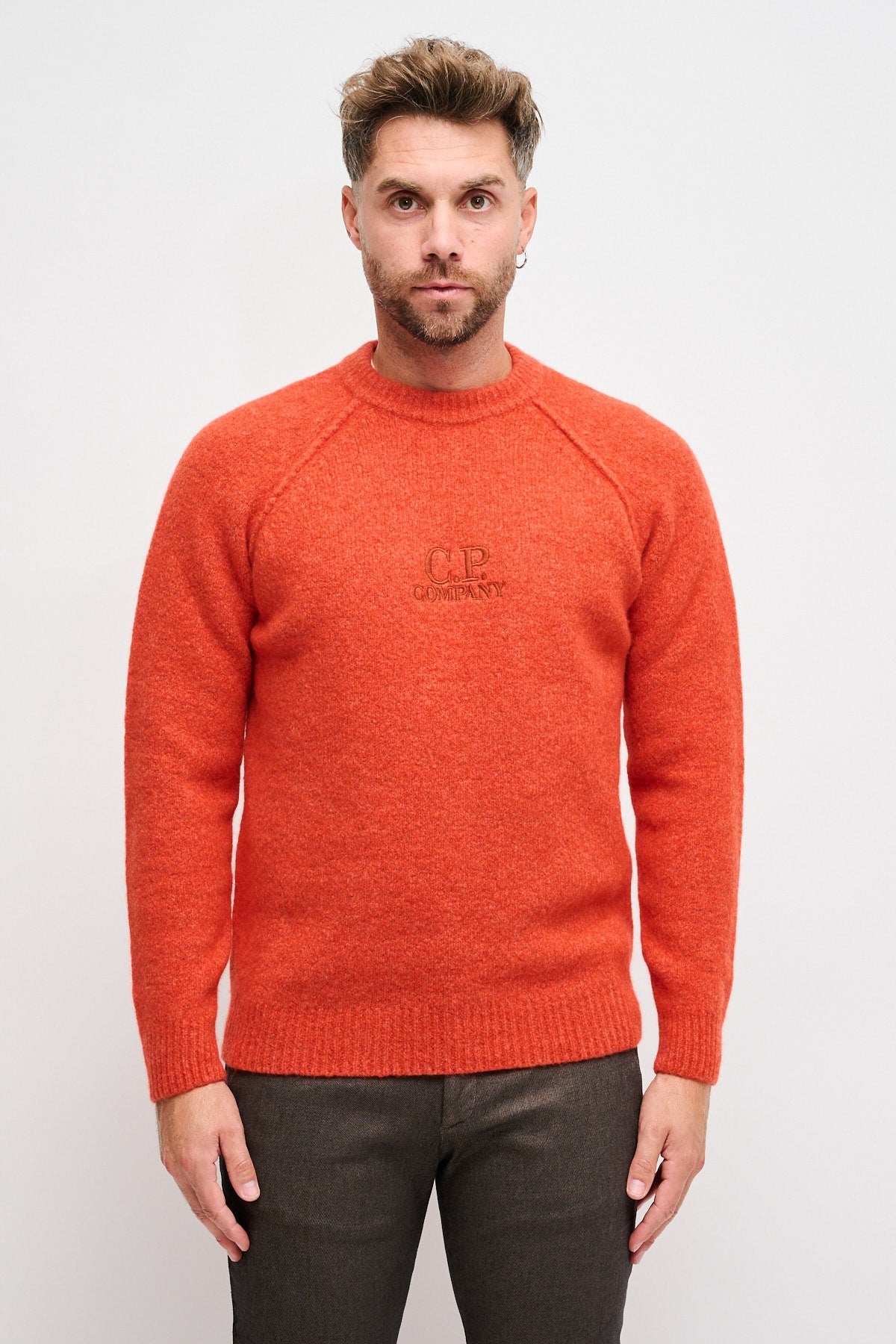 Girocollo in lana merino extrafine Arancione