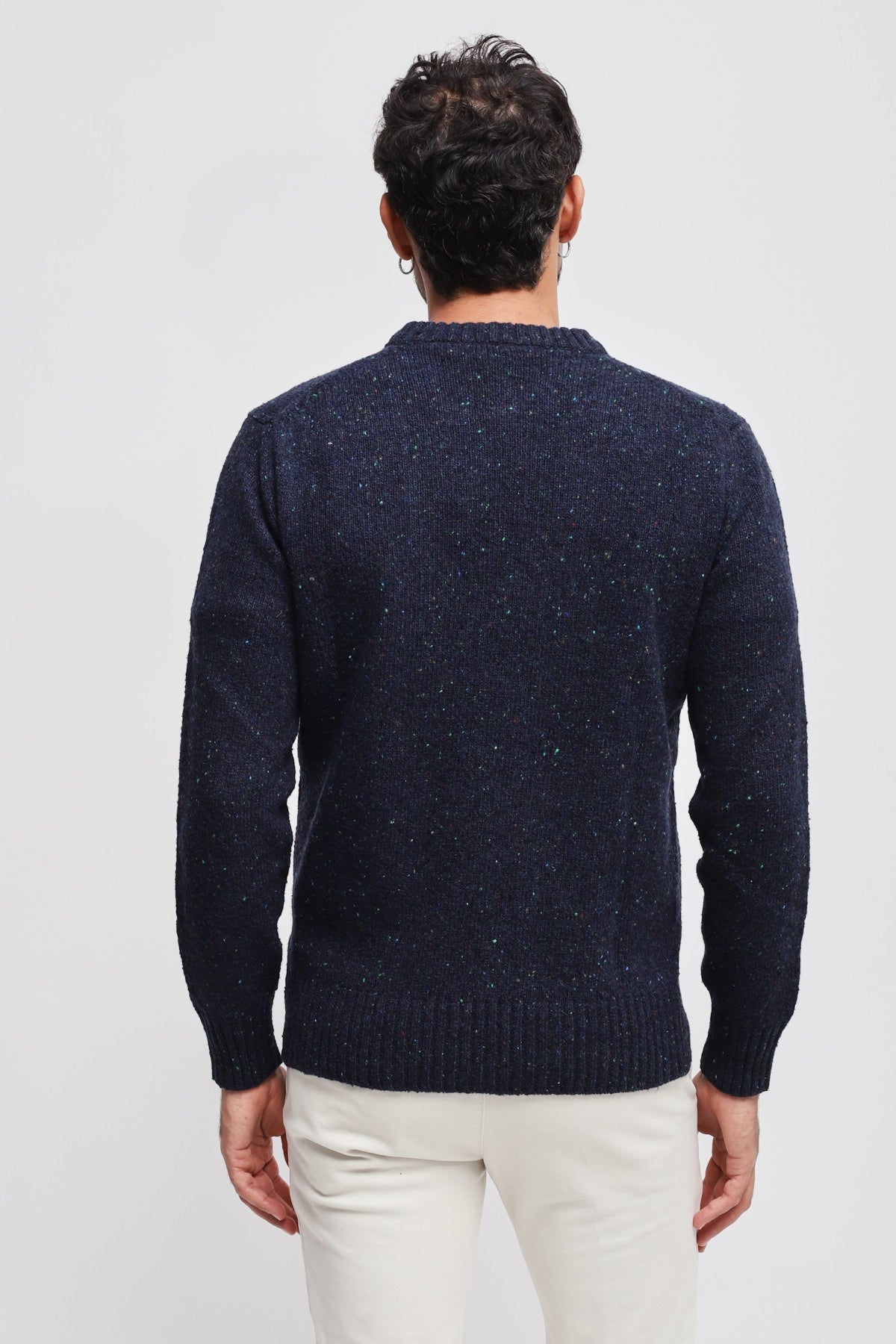 Girocollo Moulinè Blu