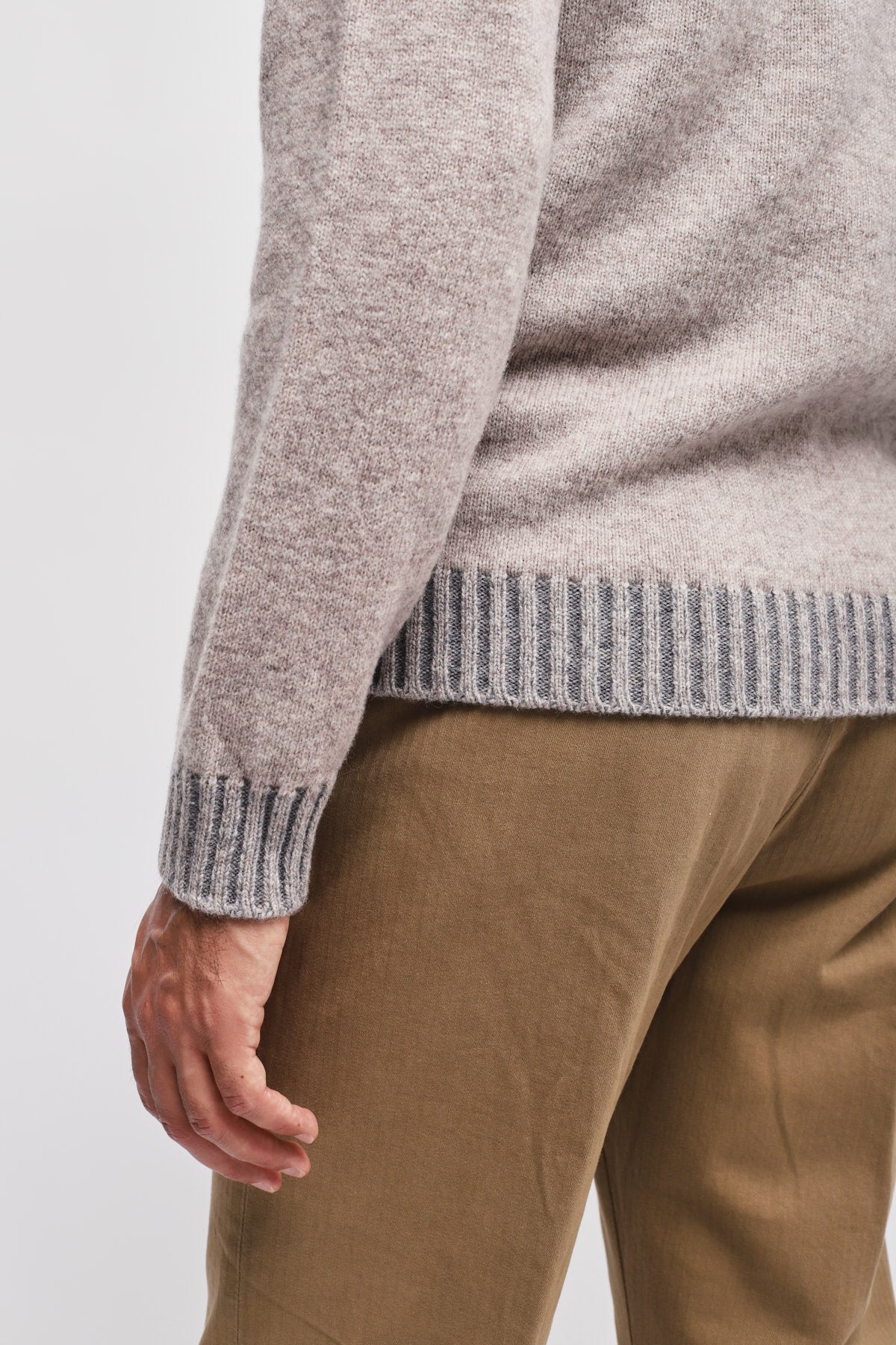 Girocollo 100% lana vergine Grigio