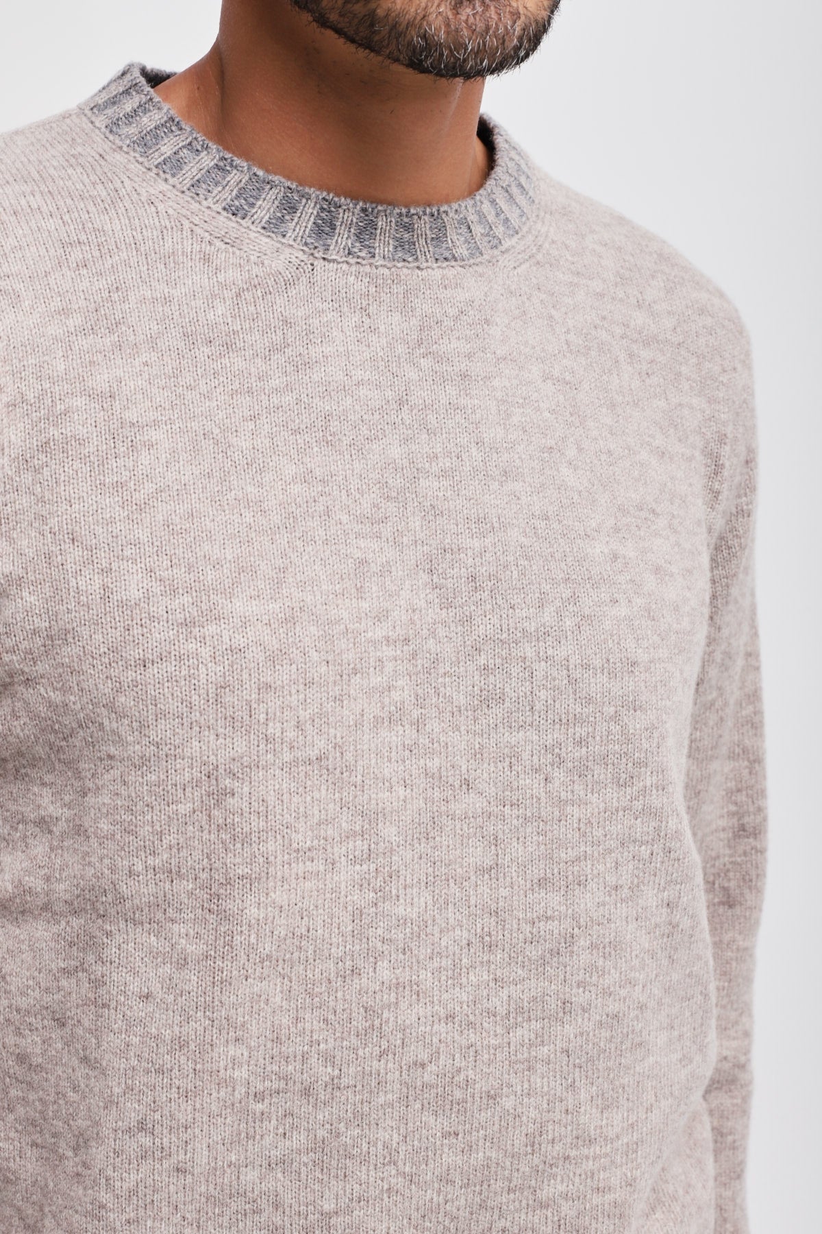 Girocollo 100% lana vergine Grigio