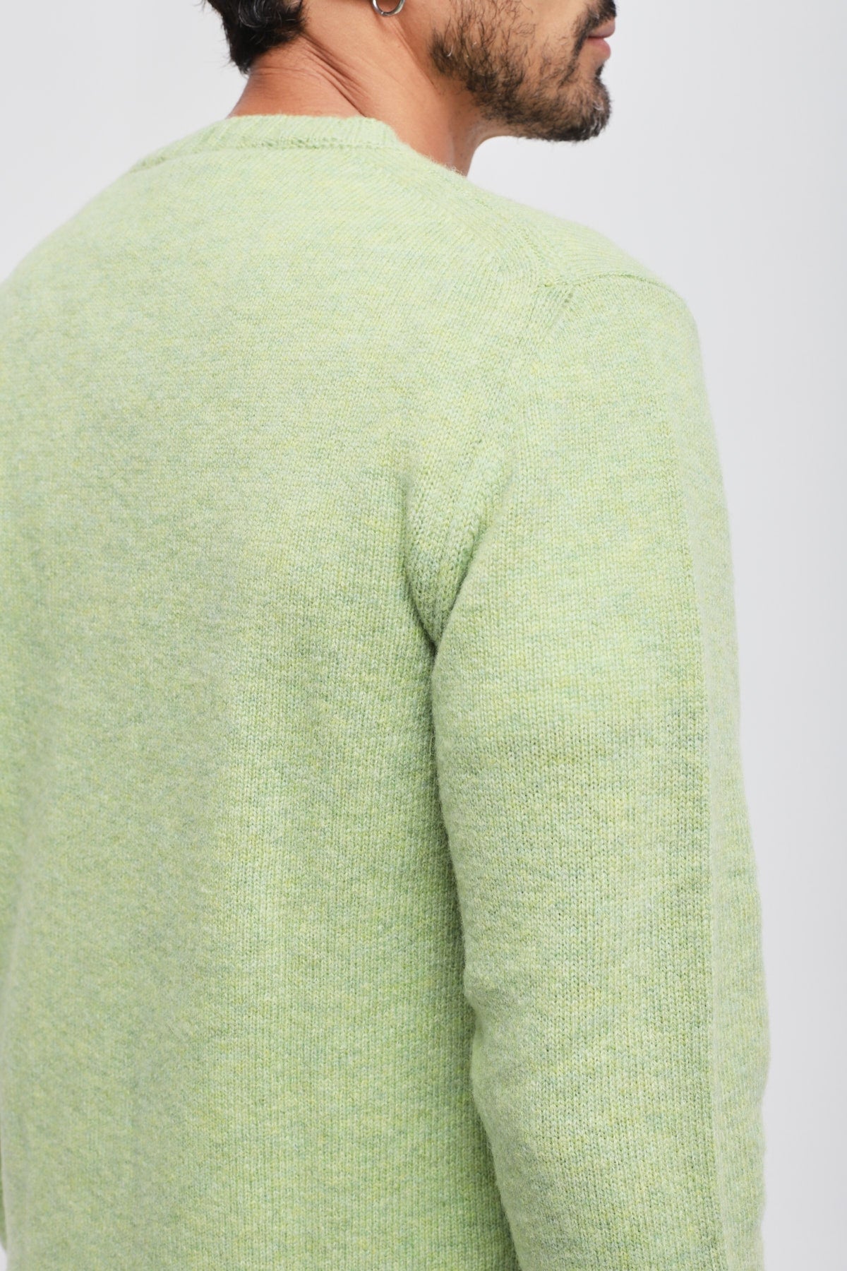 Girocollo 100% lana vergine Verde