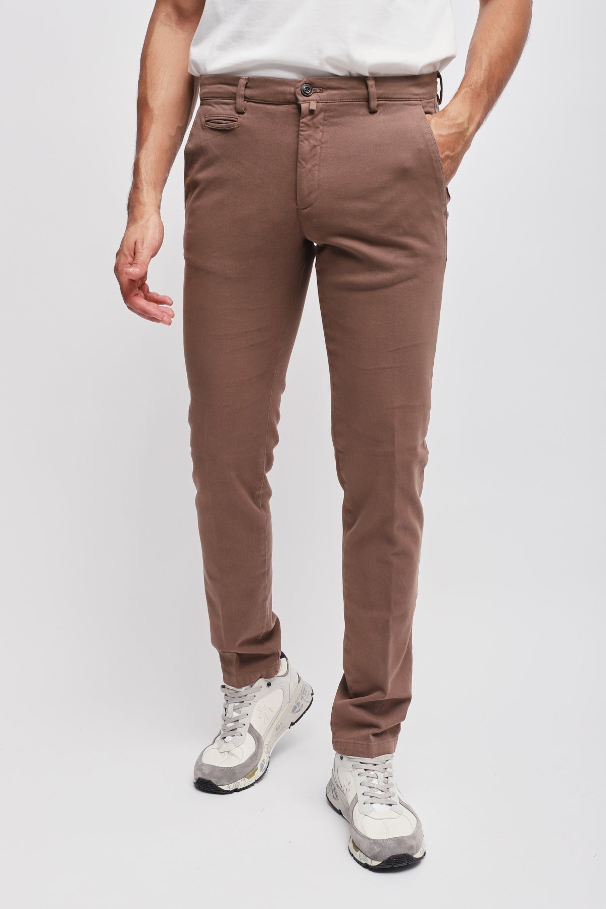 Pantalone BG05 in cotone Marrone