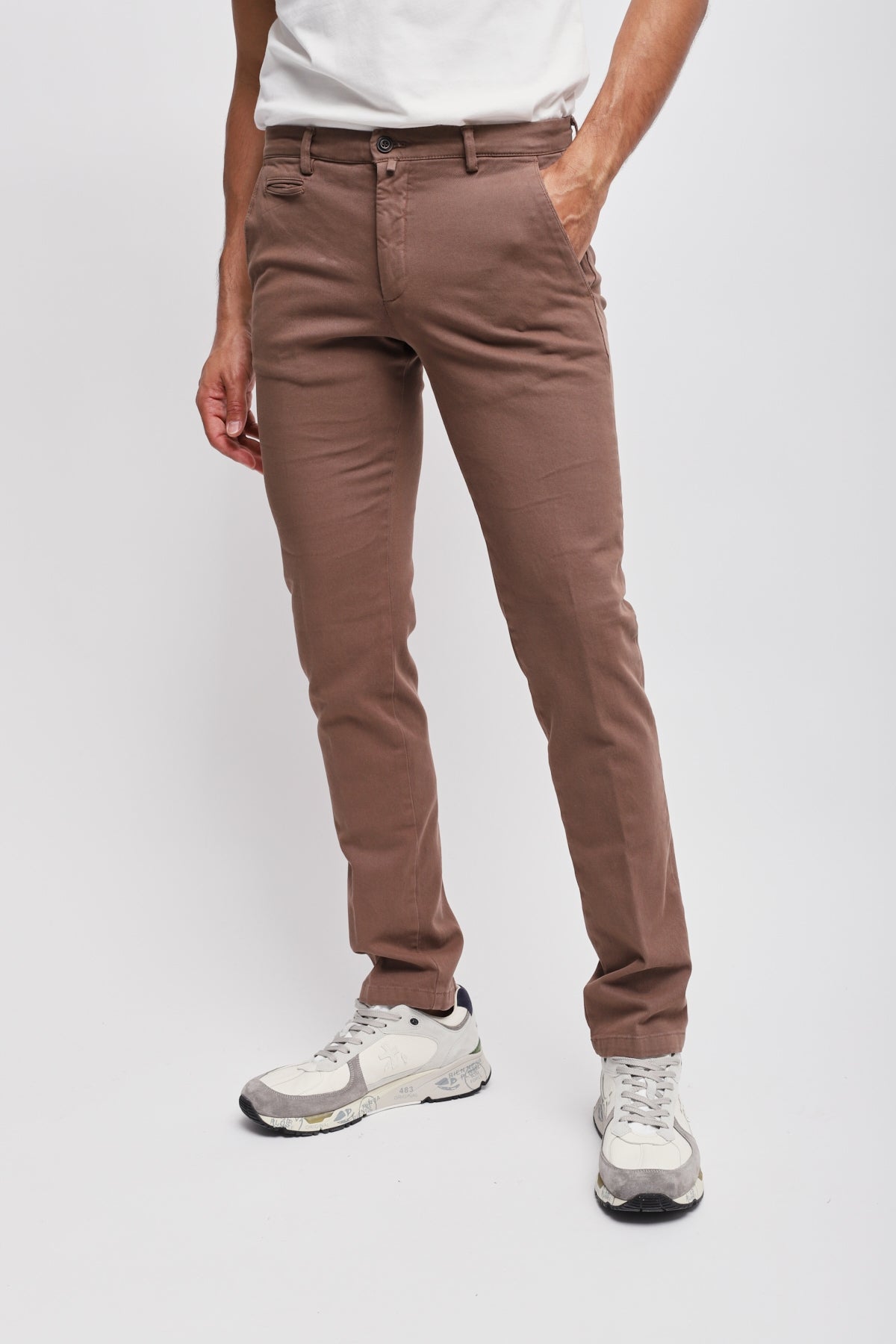 Pantalone BG05 in cotone Marrone