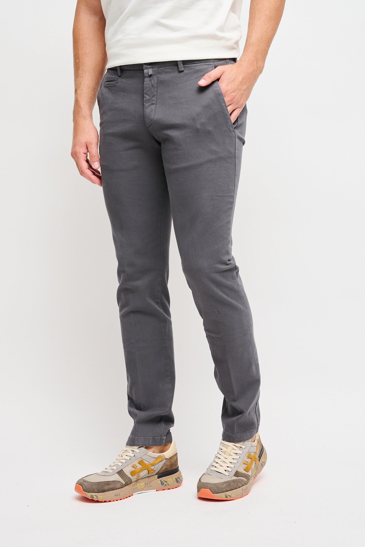 Pantalone BG05 in cotone Grigio