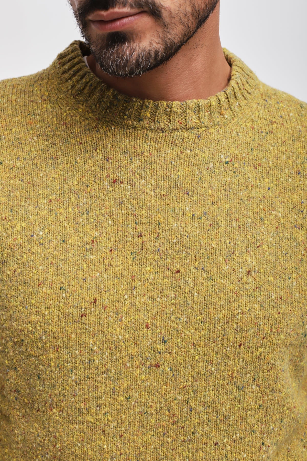 Girocollo Moulinè Giallo