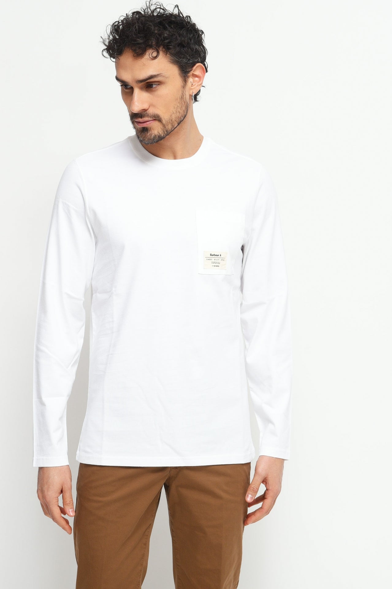 T-shirt Holbeck con tasca Bianco