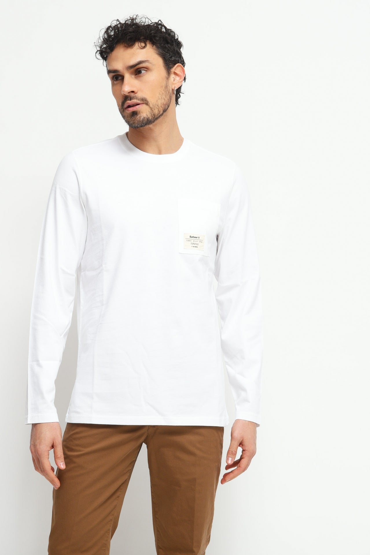 T-shirt Holbeck con tasca Bianco