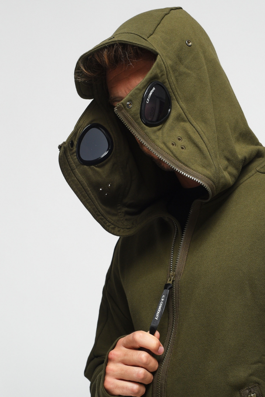 Acquista Diagonal Raised Fleece Zipped Goggle Hoodie — Solazzi Uomo Italia